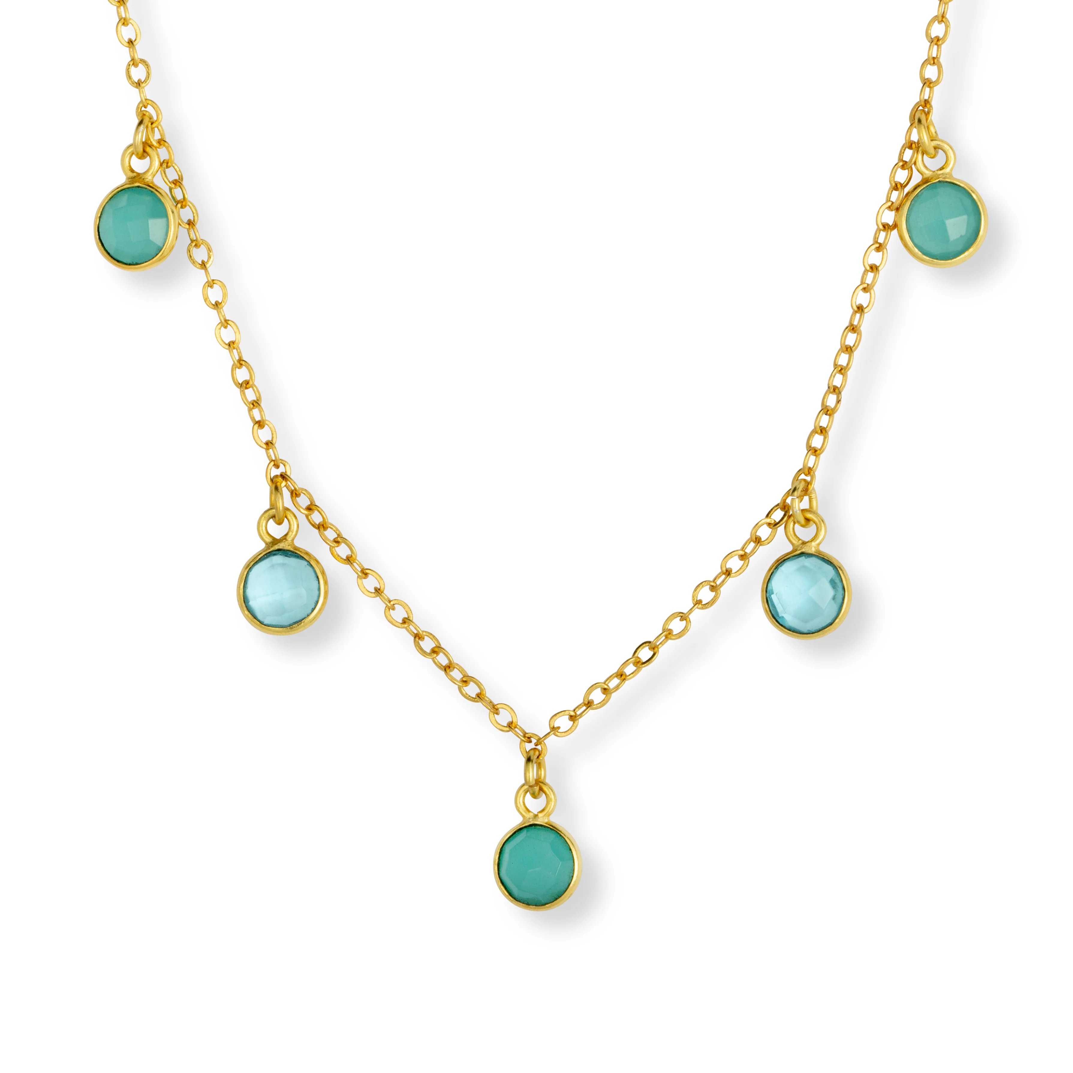 Maeve Aqua Charm Necklace