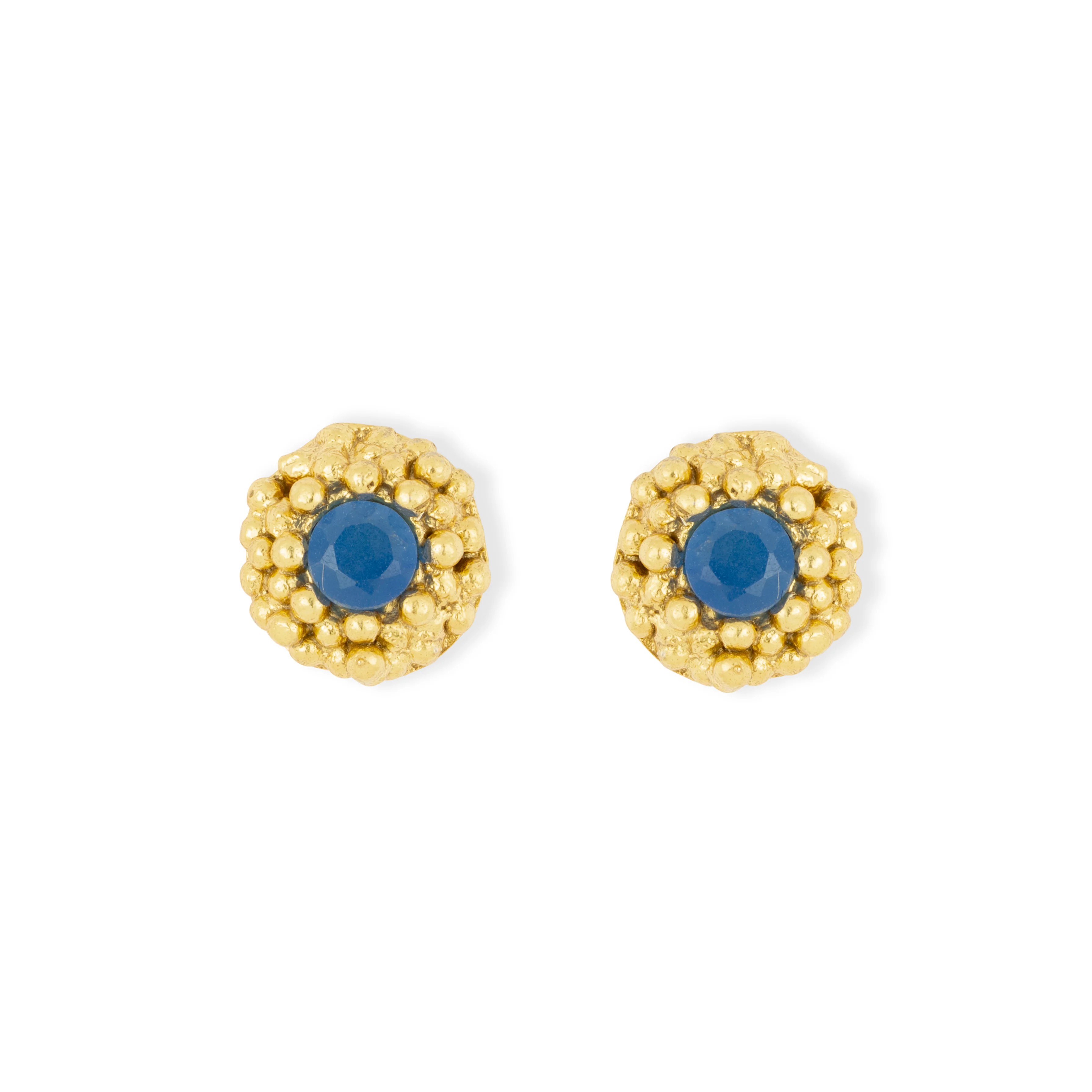 Maine Blue Flower Stud Earrings