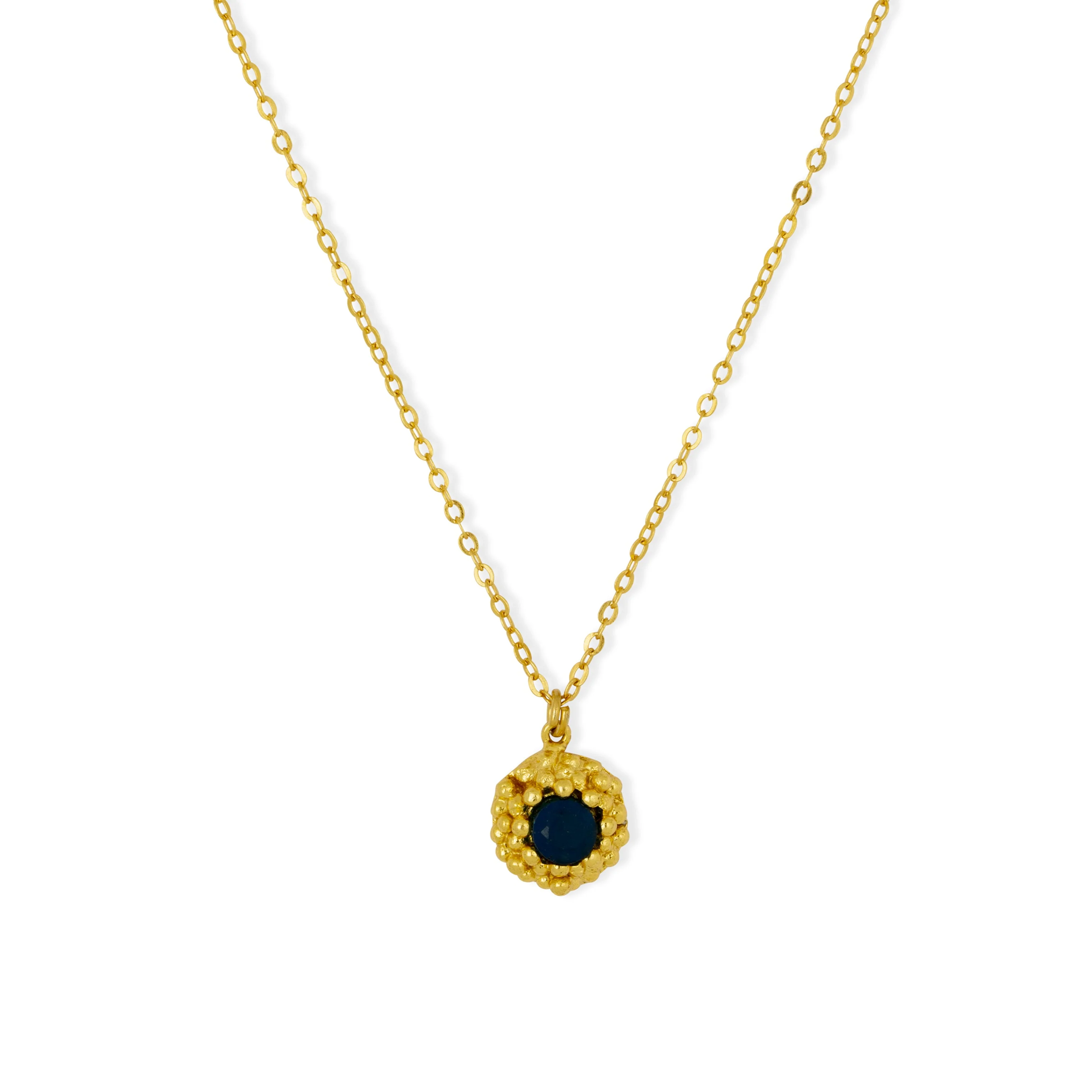 Maine Black Onyx Flower Necklace
