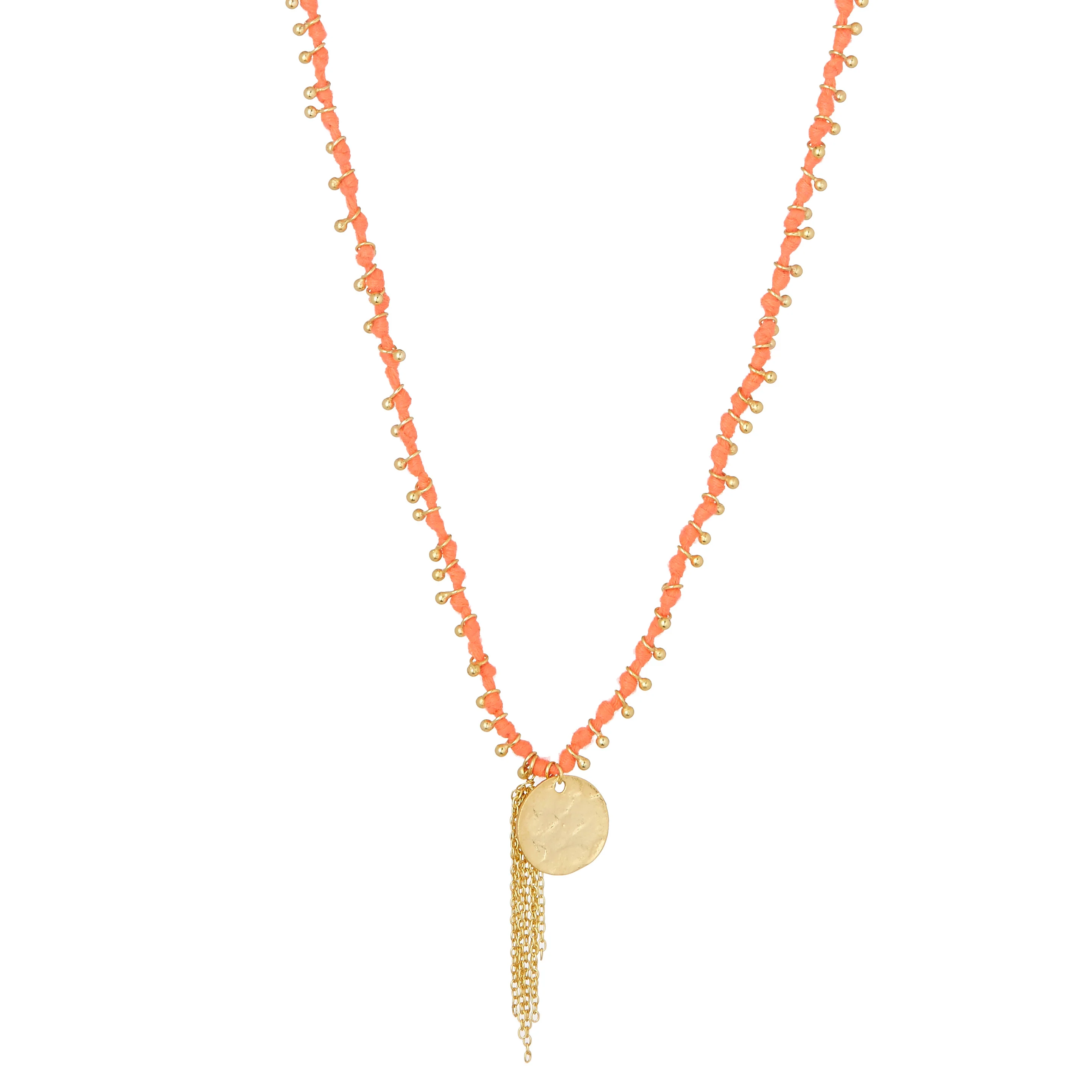 Mala Long Coral Necklace