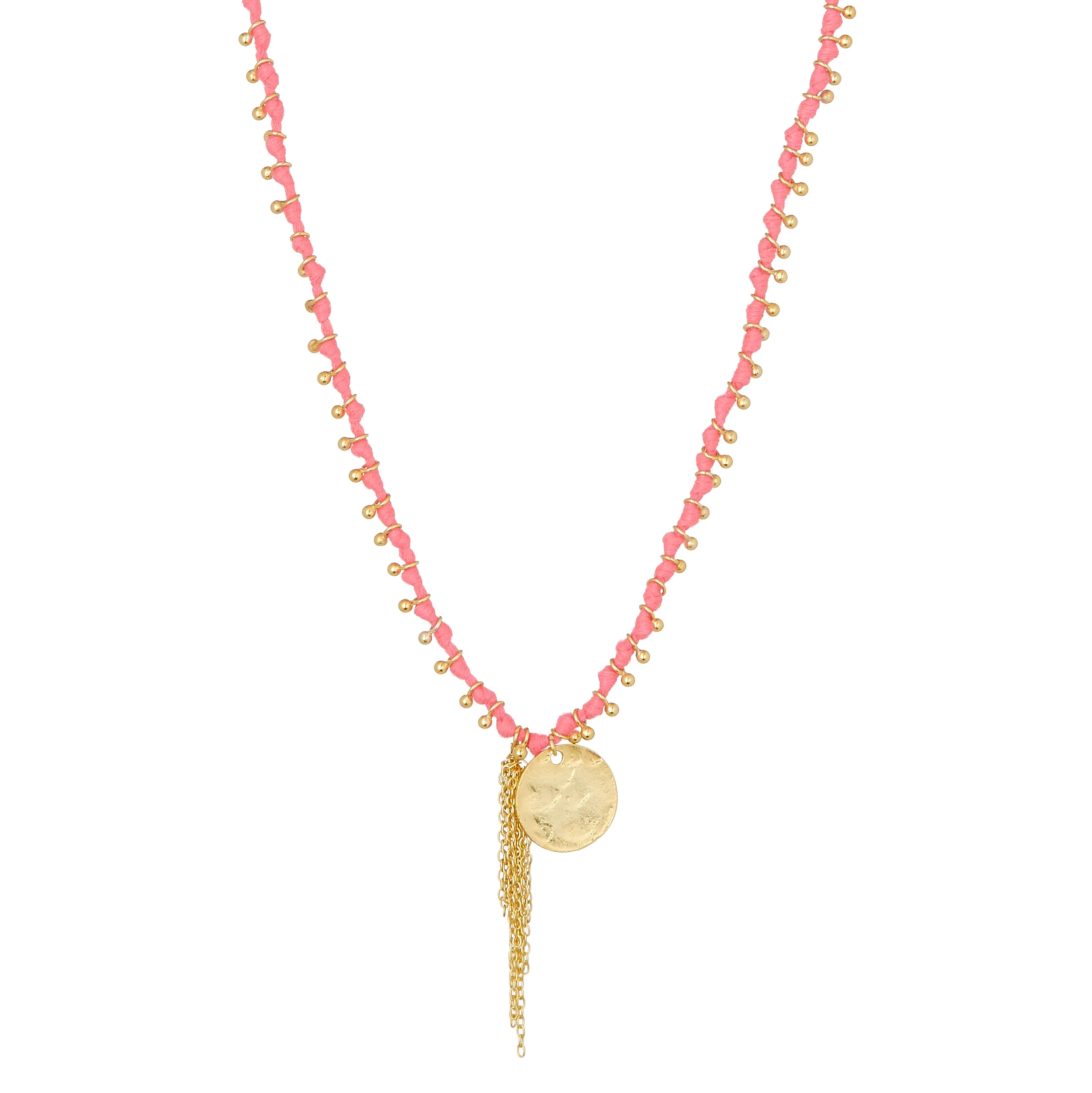 Mala Long Pink Necklace