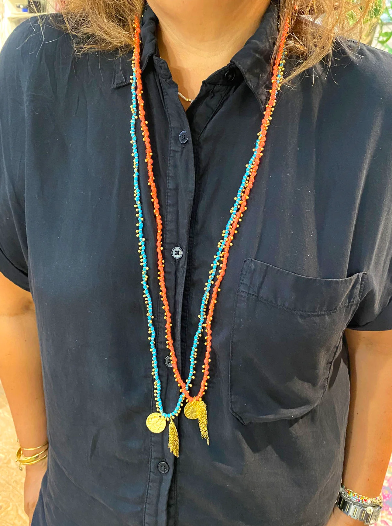 Mala Long Turquoise Necklace - Image 2
