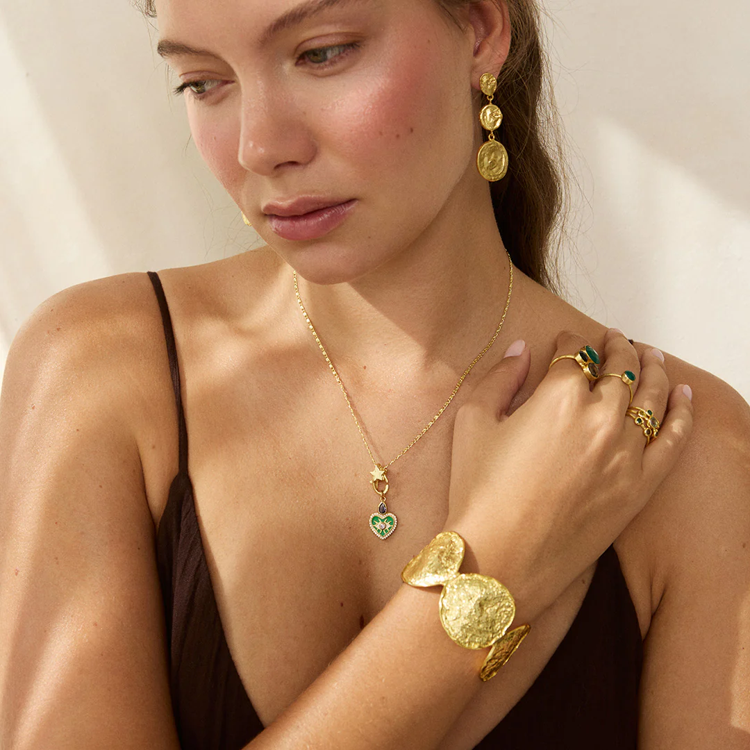 Marbella Gold Coin Earrings Gold - Image 3