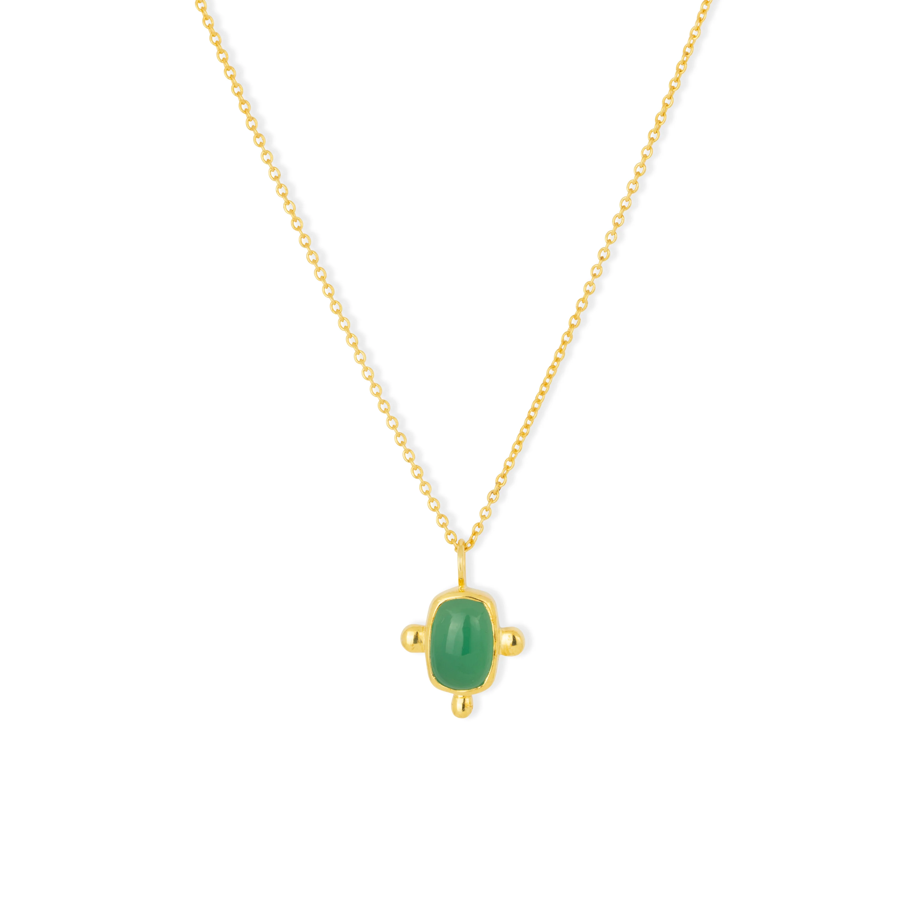 Maya Green Onyx Pendant Necklace