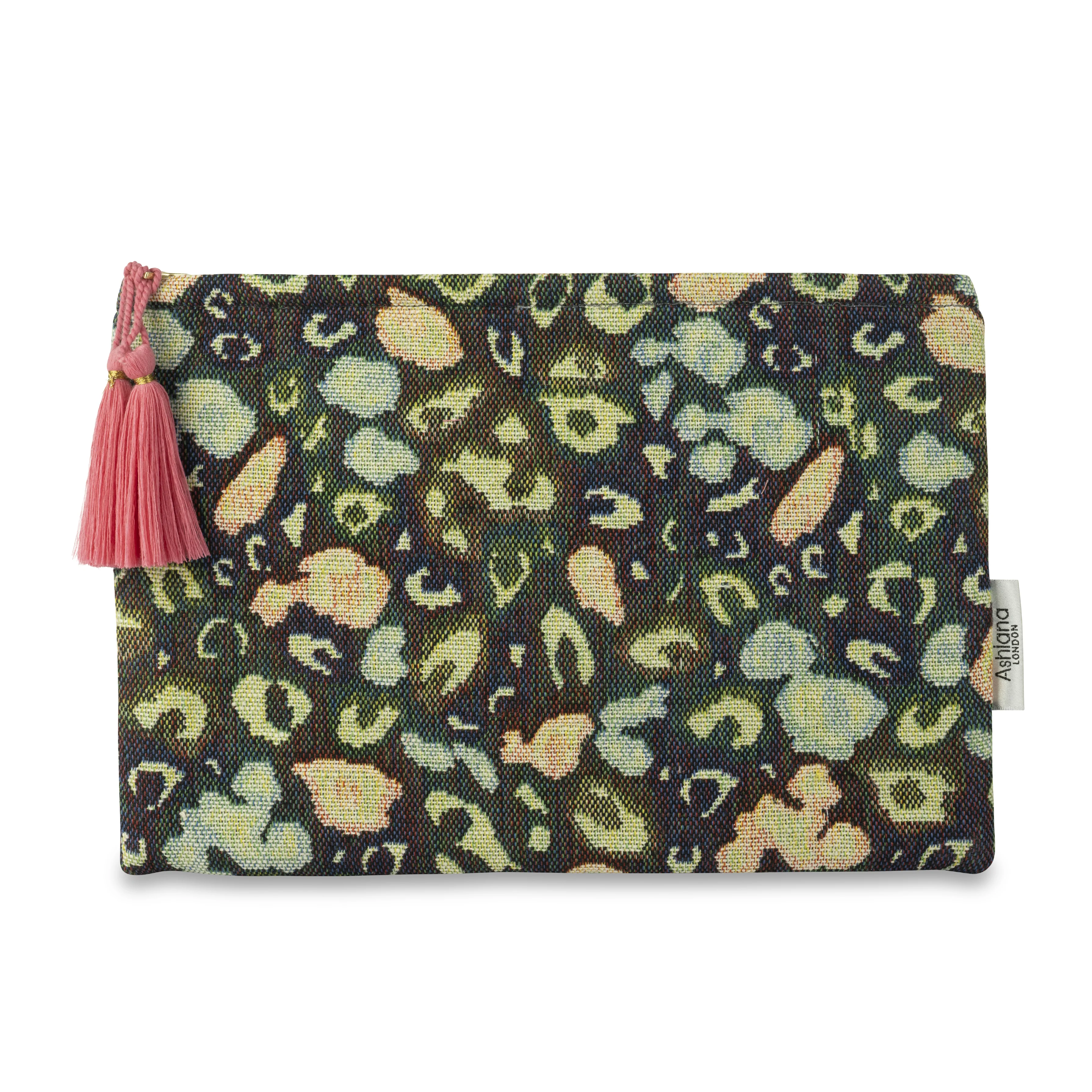 Teal Leopard Miami Pouch