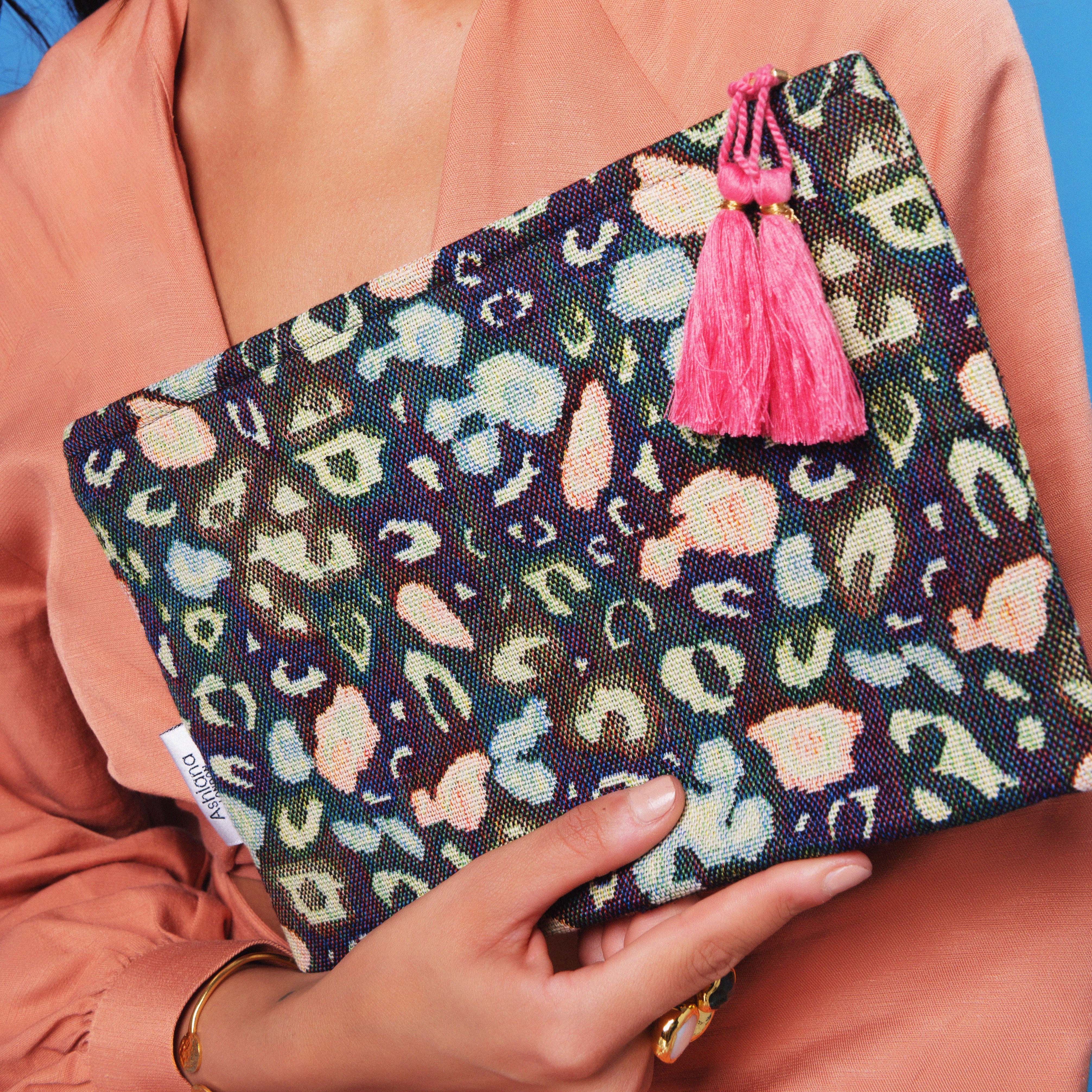 Teal Leopard Miami Pouch - Image 3