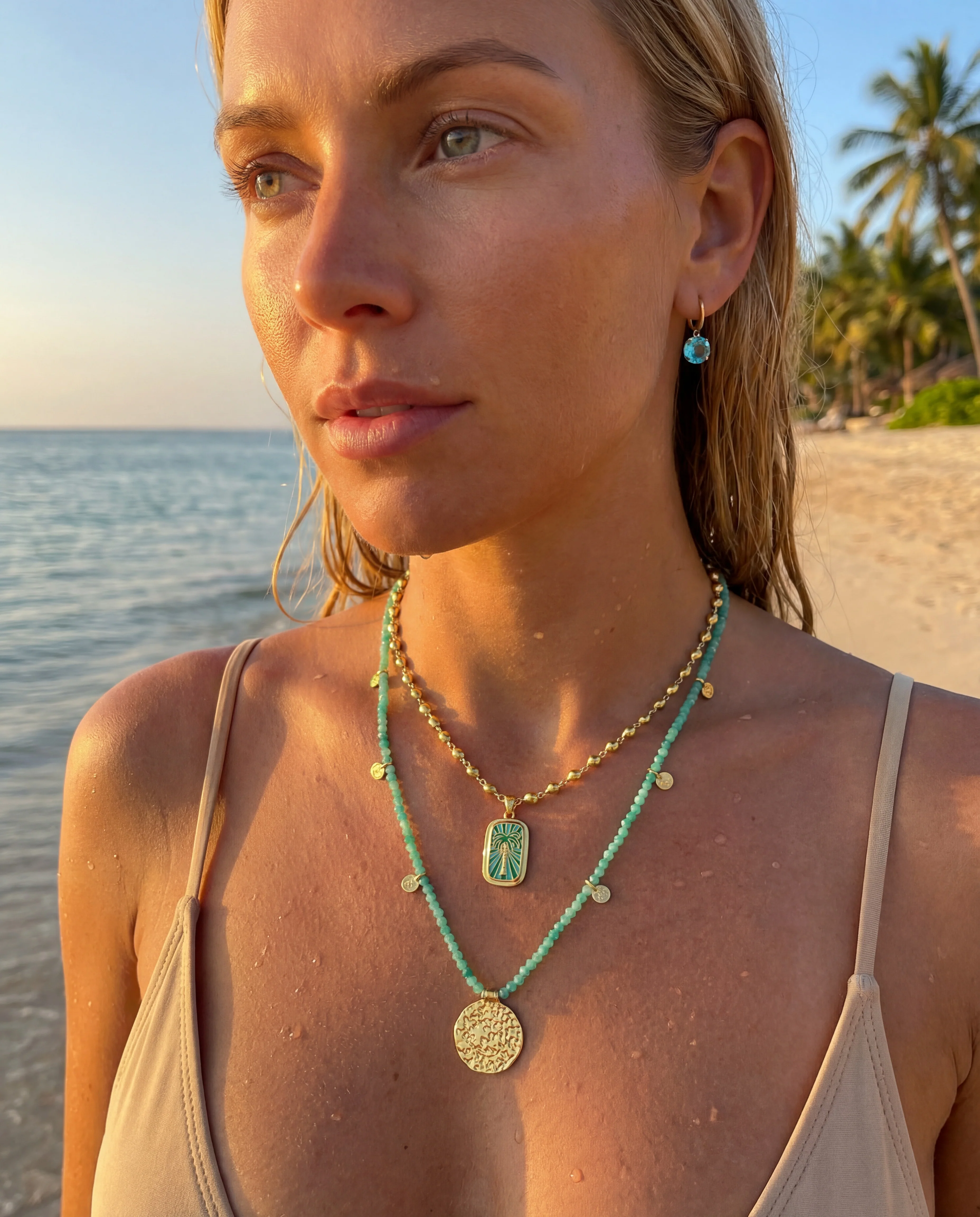 Miami Shores Aqua Earrings - Image 2