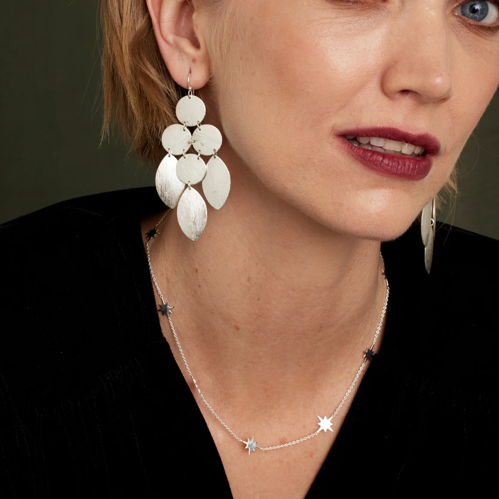 Silver Mini Cheyenne Earrings - Image 2