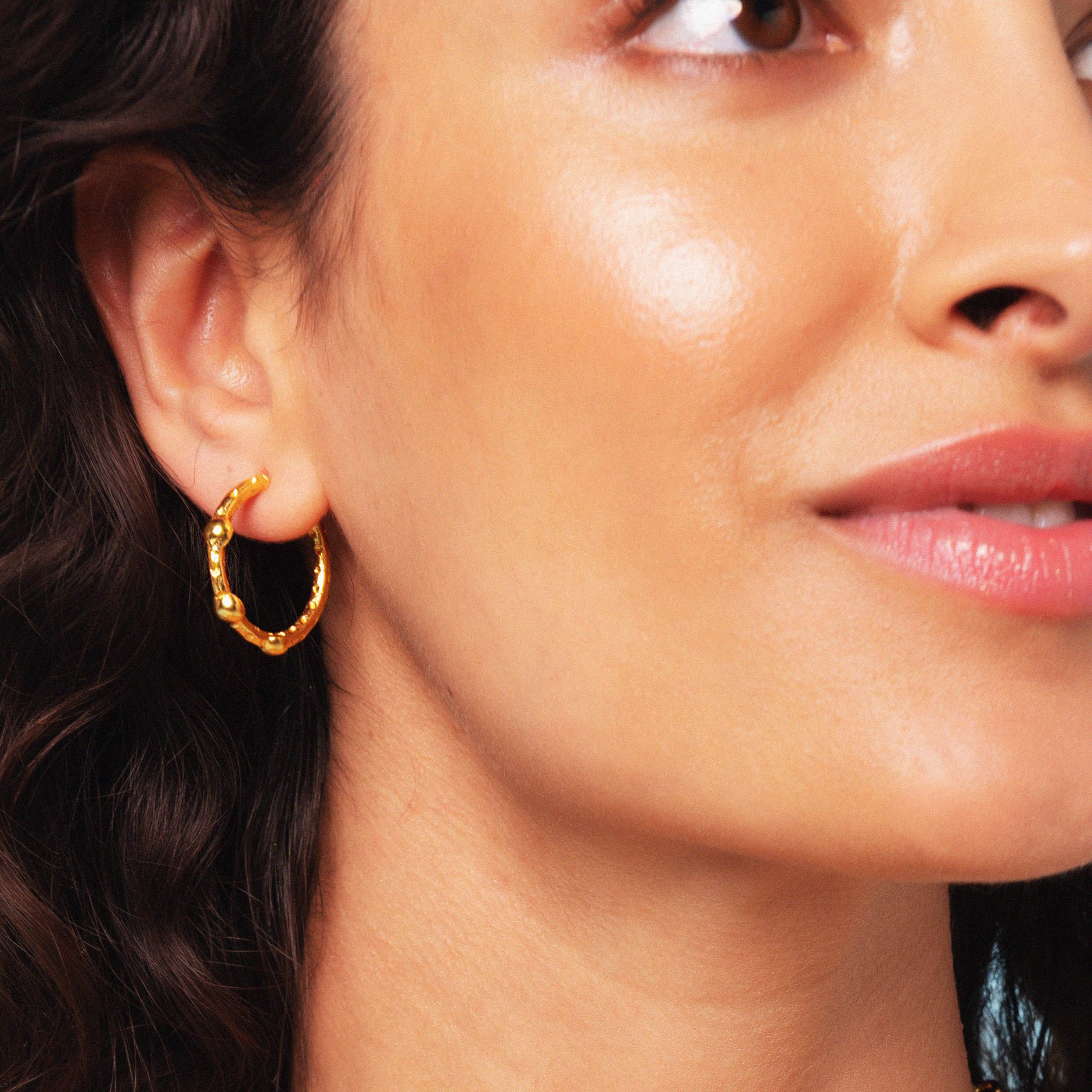 Mini Cruise Gold Hoops - Image 3