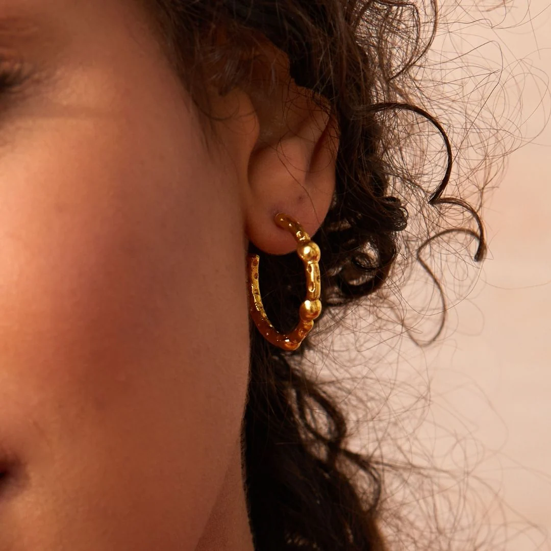 Mini Cruise Gold Hoops - Image 4