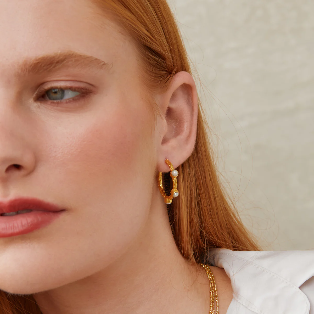Mini Cruise Freshwater Pearl Hoops - Image 4