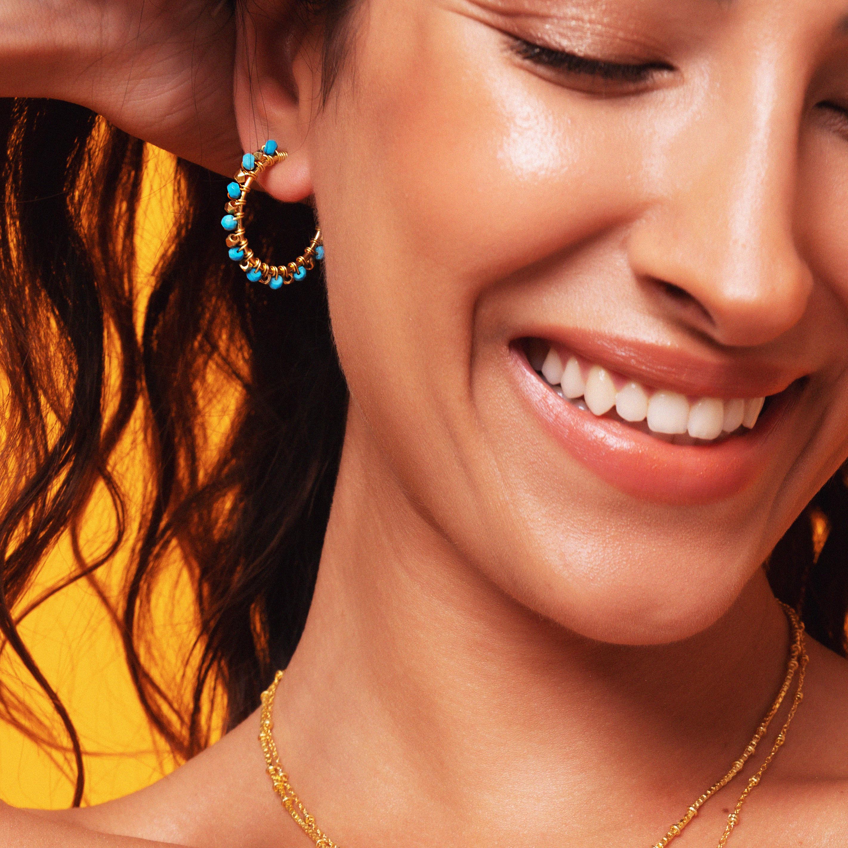 Mini Riva Turquoise Earrings - Image 4