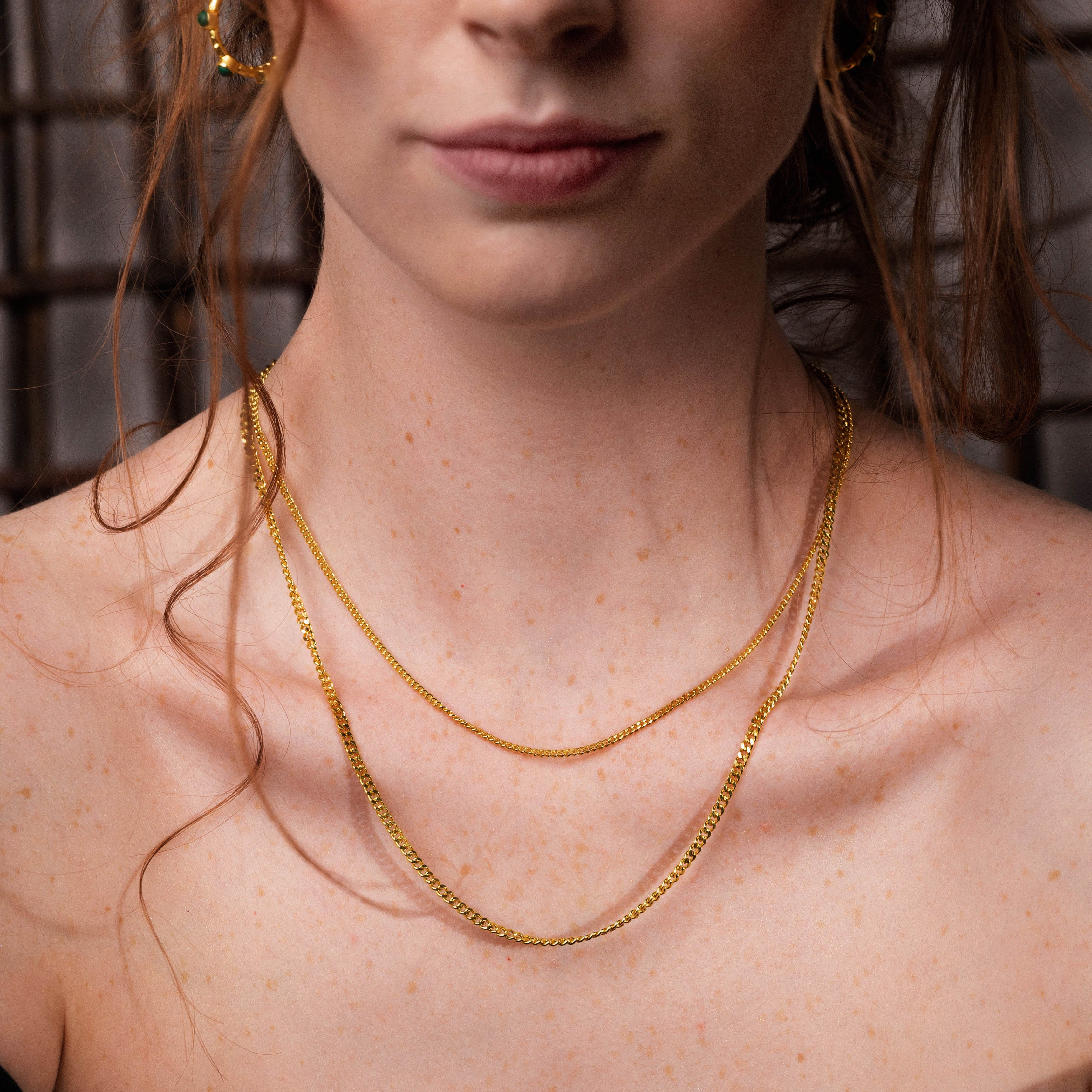 Misty Gold Chain Necklace Set - Image 3