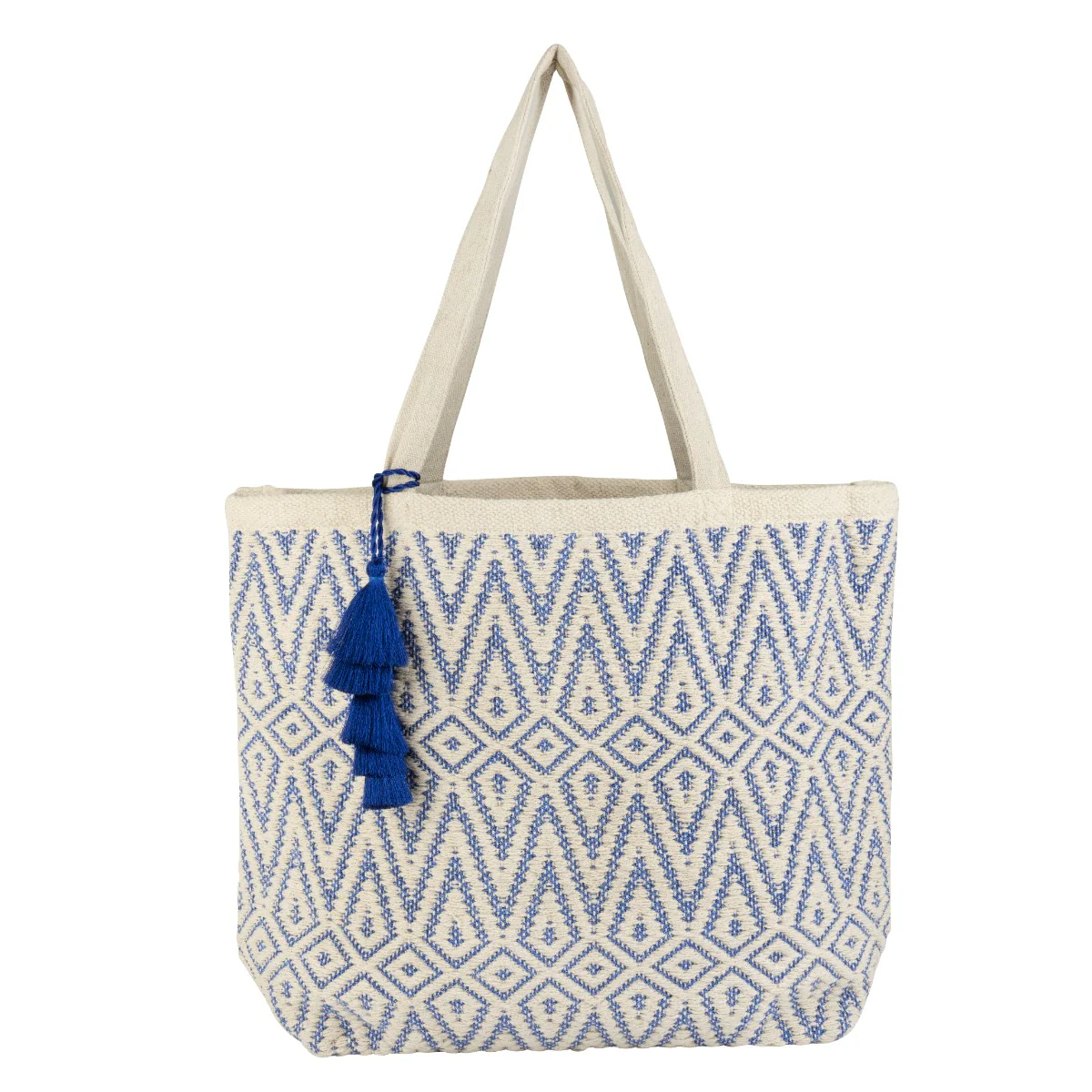 Mykonos Metallic Blue Tote Bag
