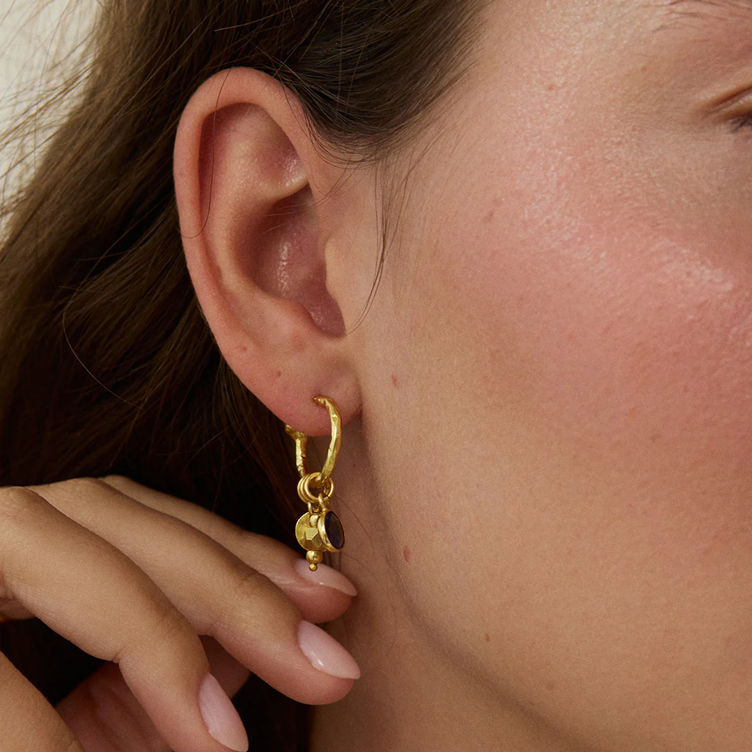 Nori Hoop Earrings Iolite - Image 2