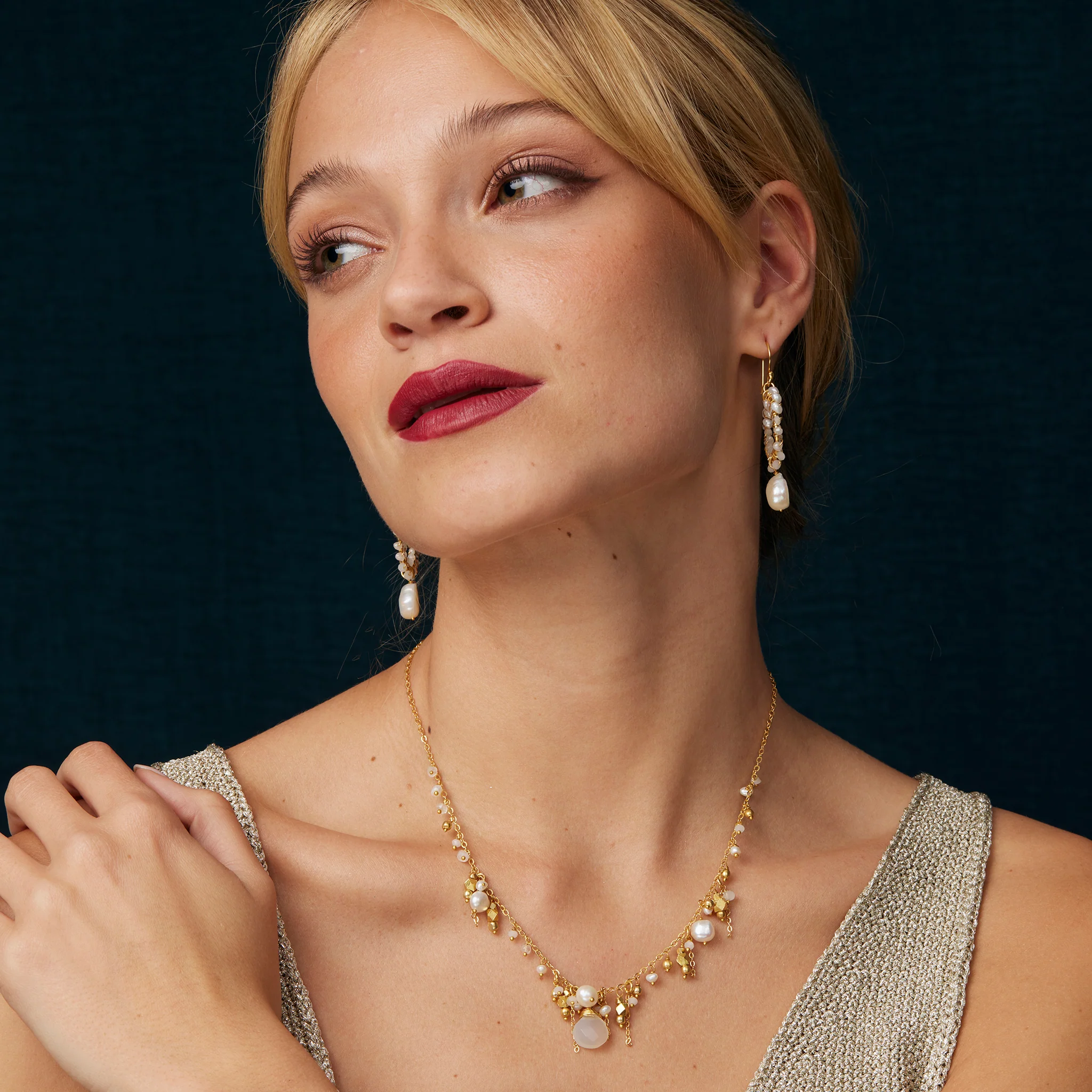 Olive White Necklace - Image 3