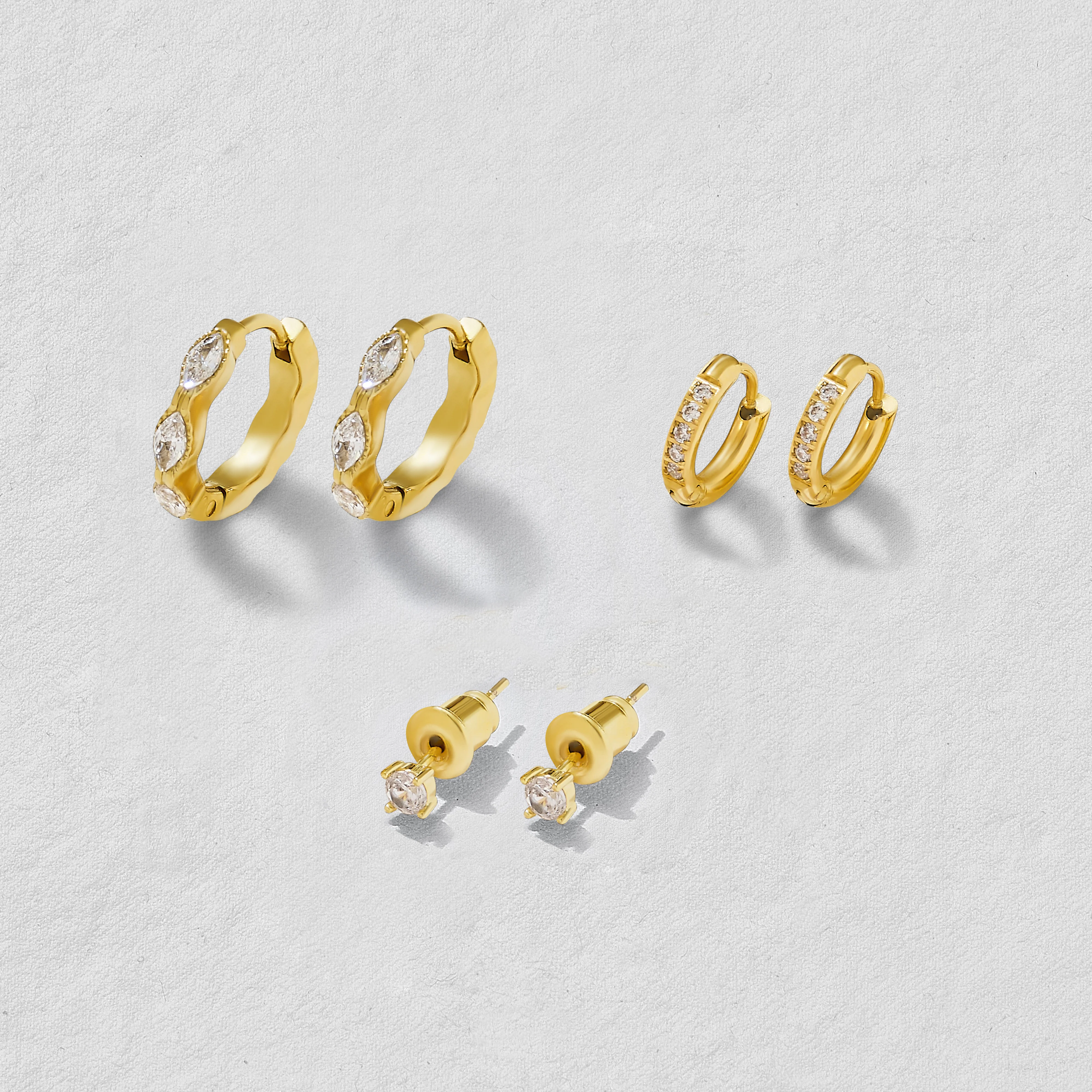 Opehlia Crystal Huggies And Stud Set