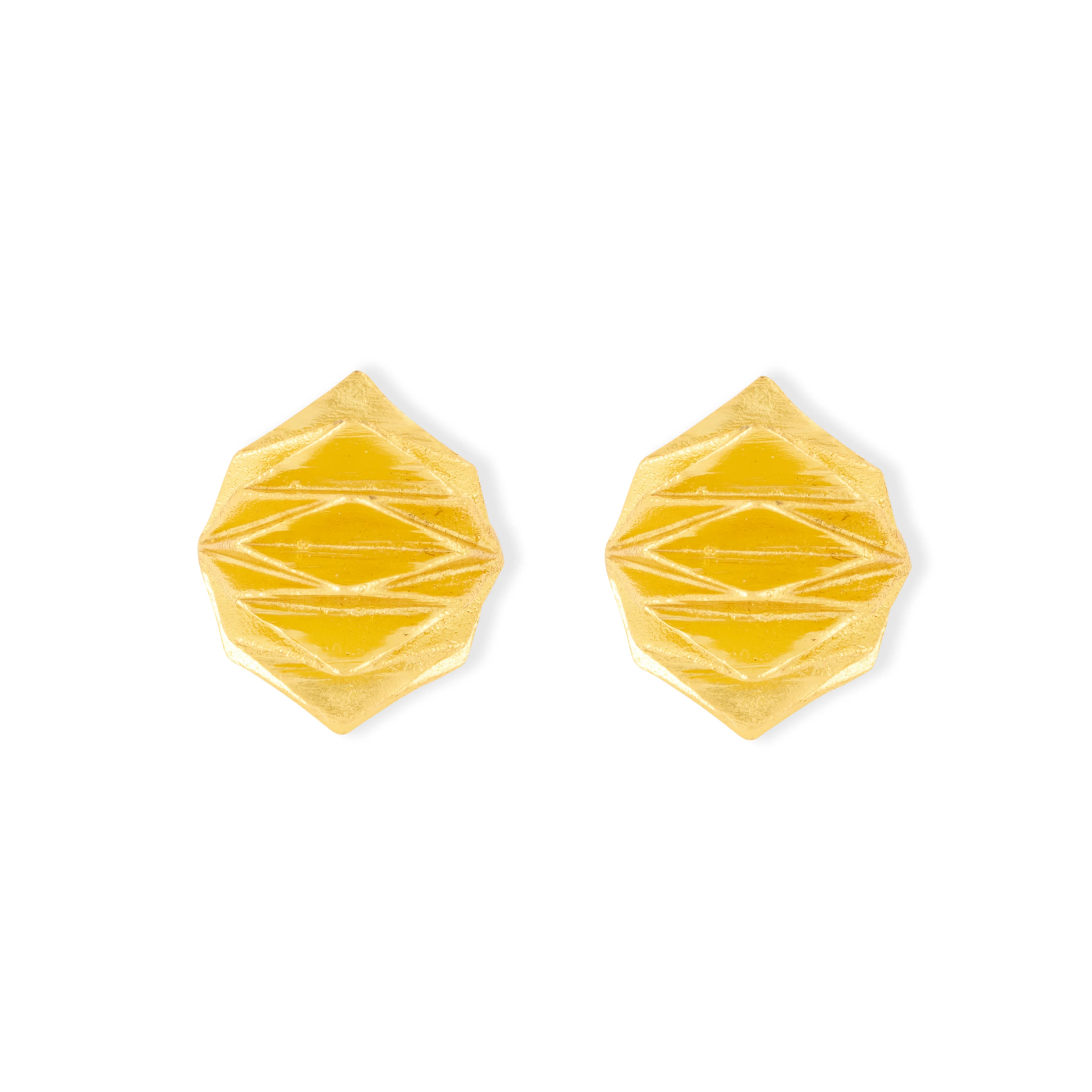 Origami Gold Earrings