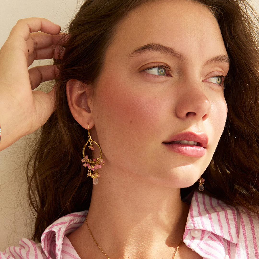 Palm Springs Charm Earrings Pink - Image 2
