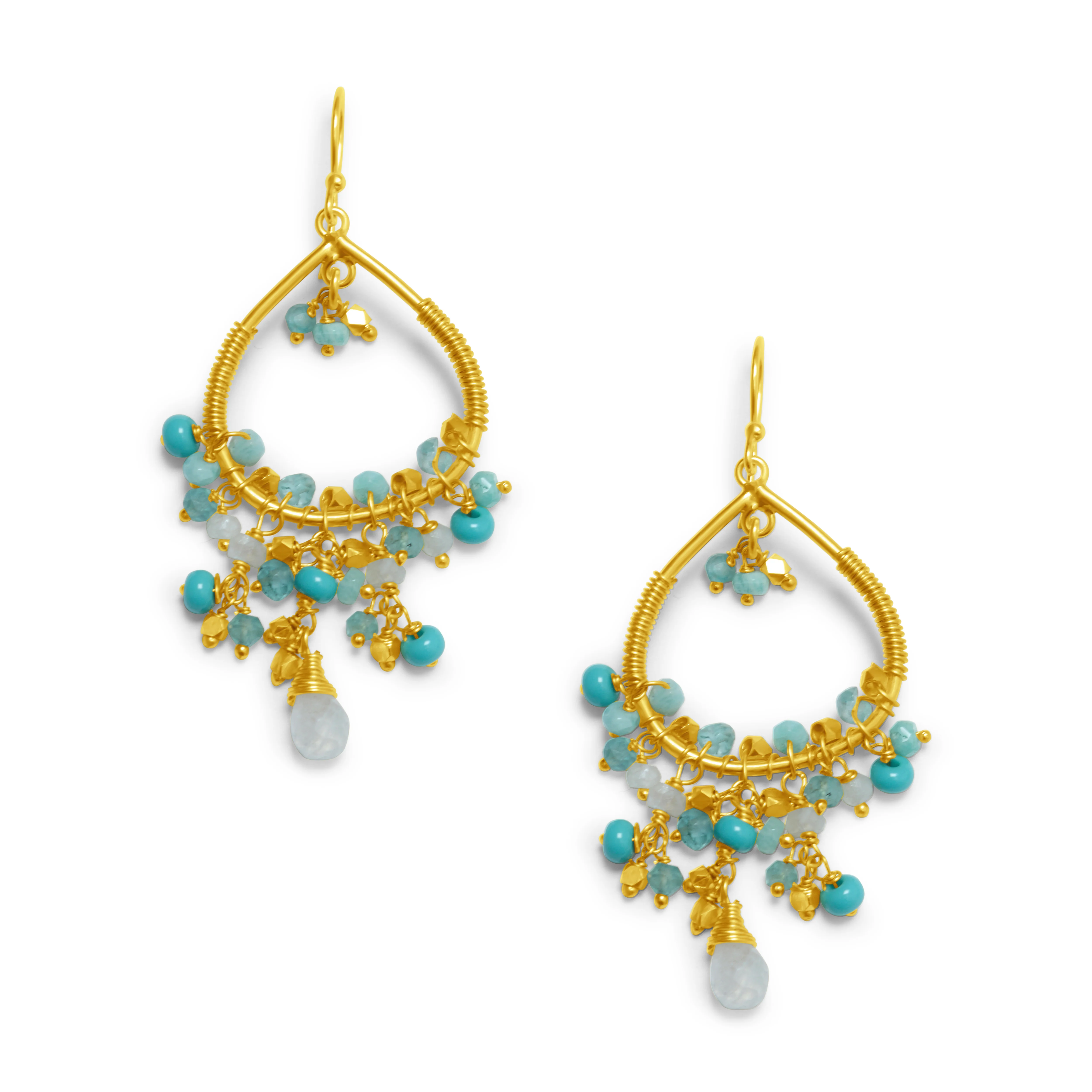 Palm Springs Charm Earrings Turquoise