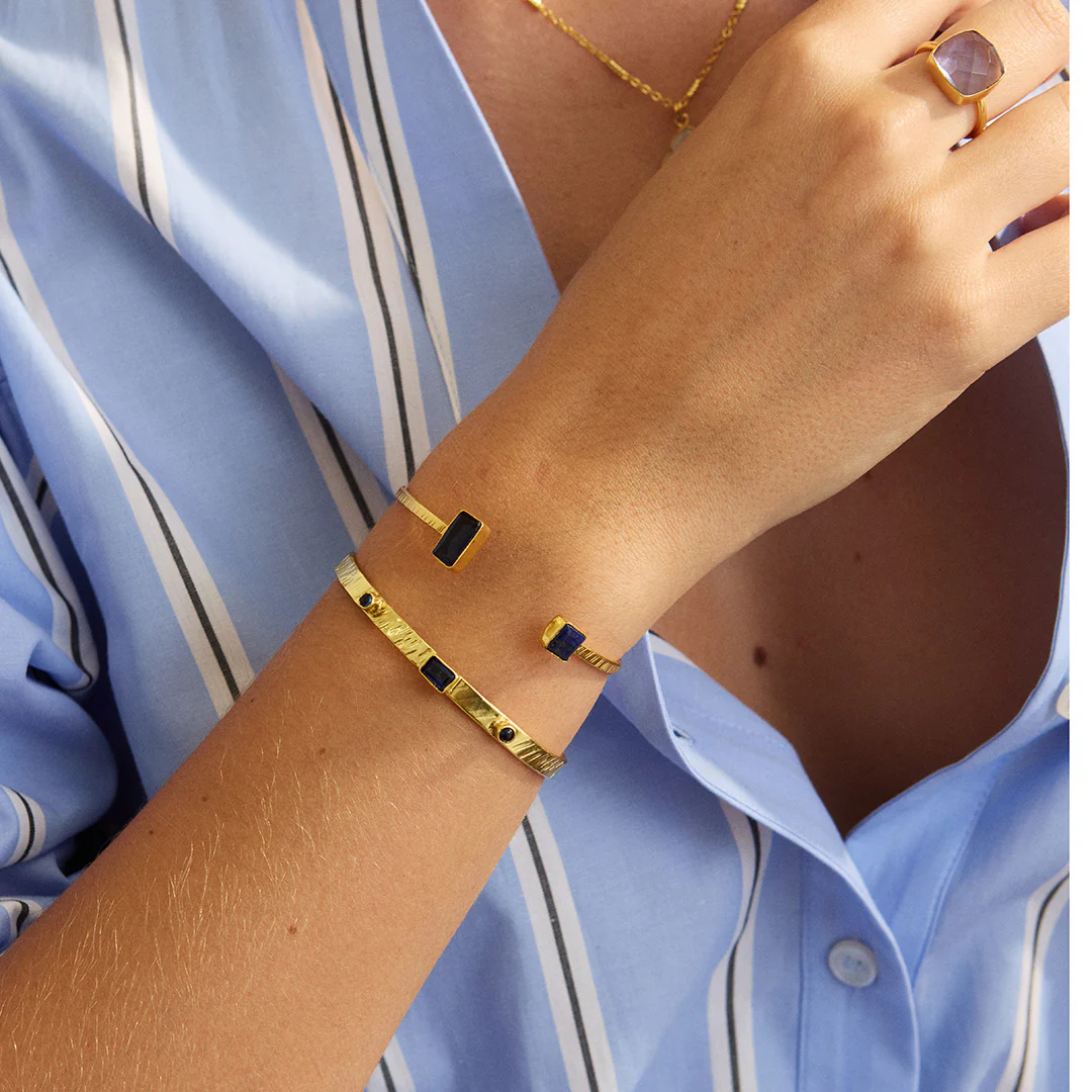 Paros Gemstone Bangle navy - Image 2