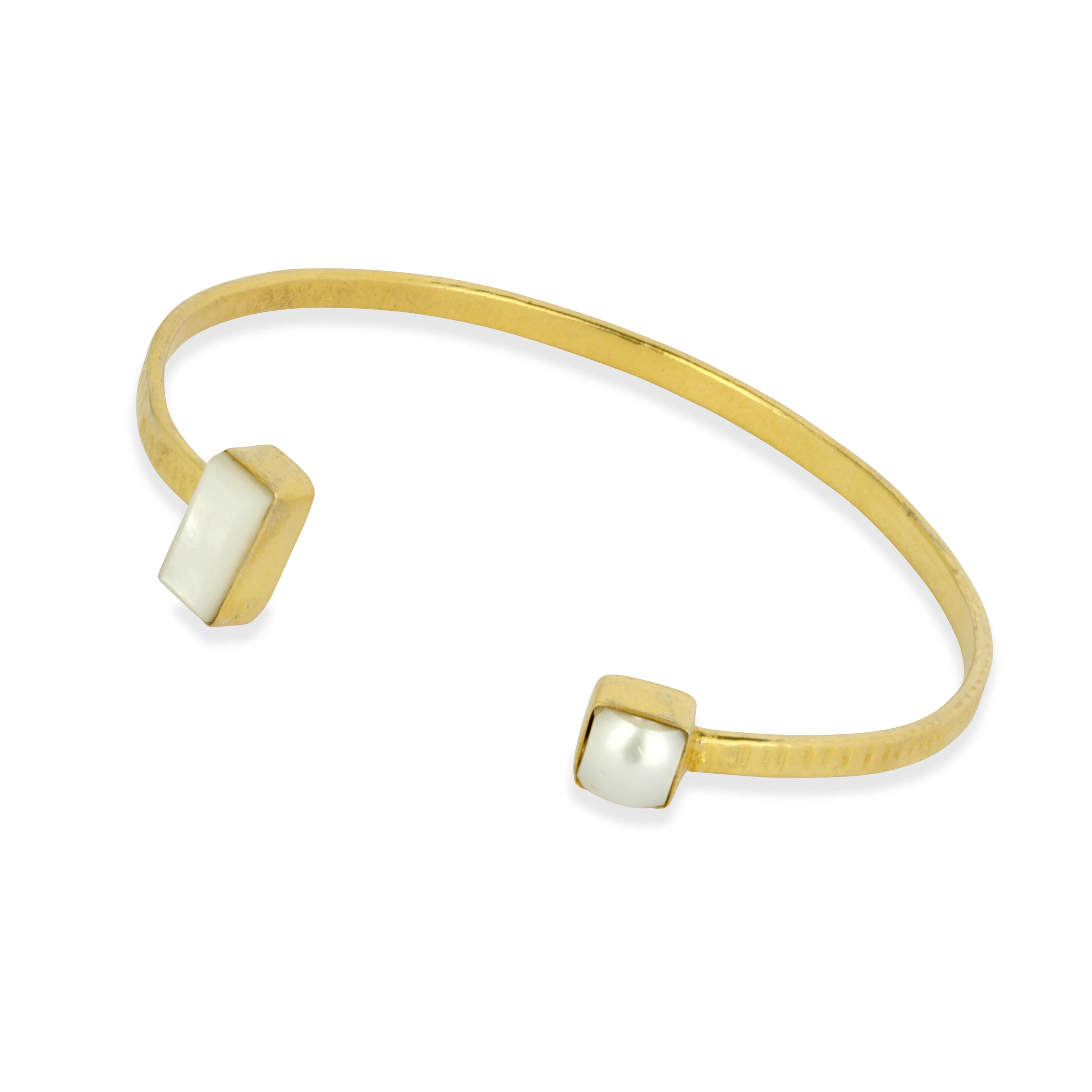 Palma Gemstone Bangle Pearl