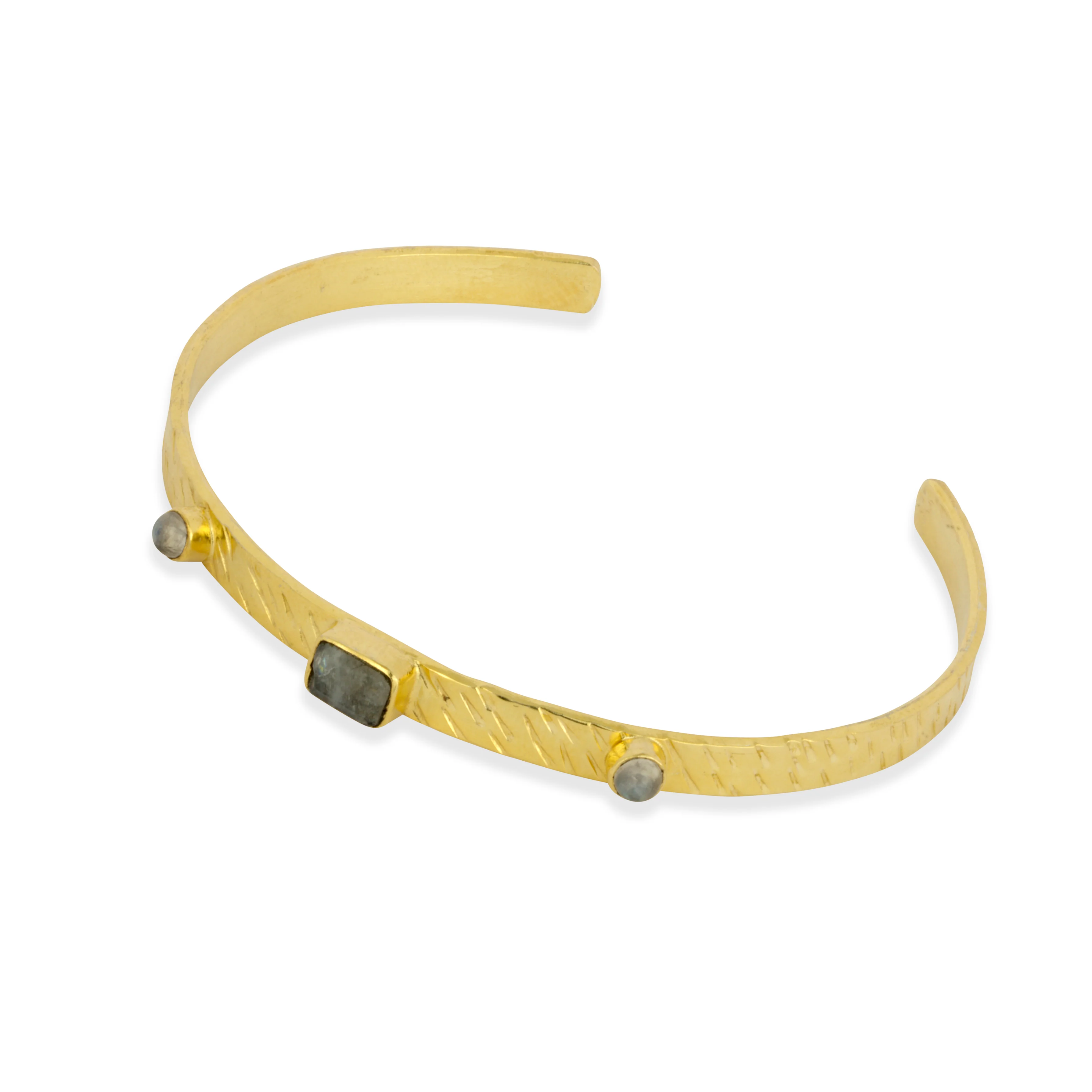 Paros Gemstone Set Bangle white