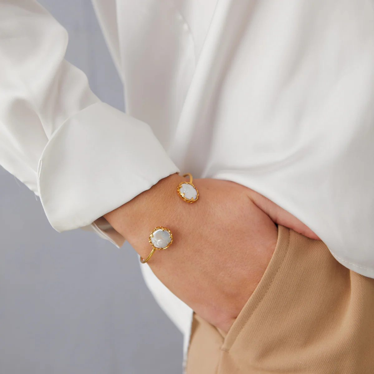 Petite Pearl Bangle - Image 3