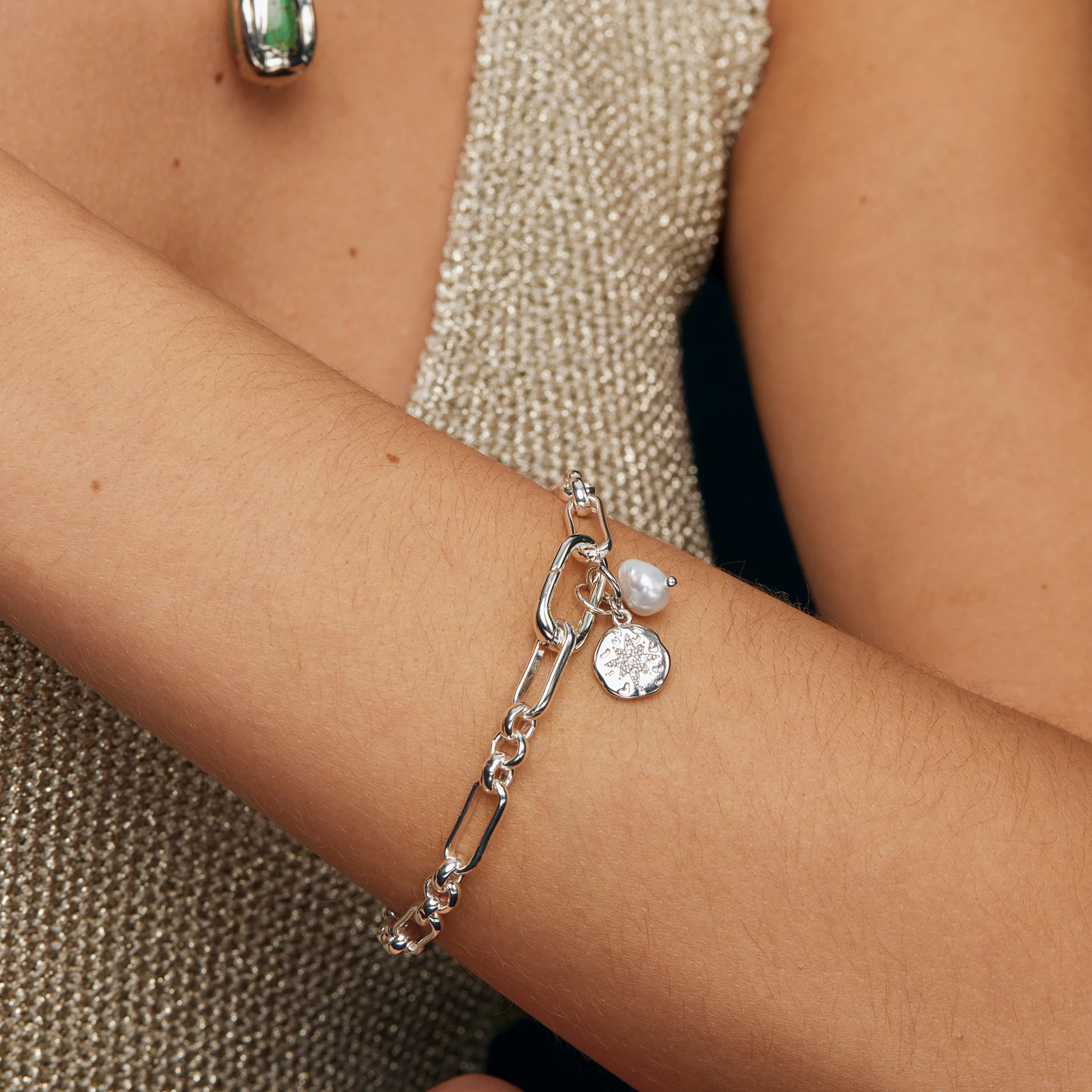 Silver Piaf Chain Bracelet - Image 3