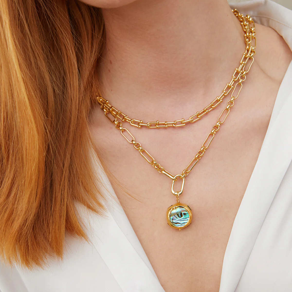 Gold Piaf Chain Necklace - Image 3