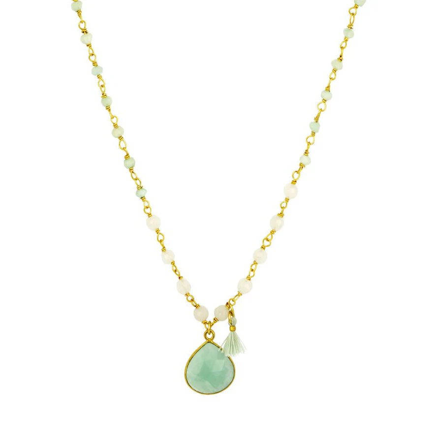 Portia Necklace Aqua