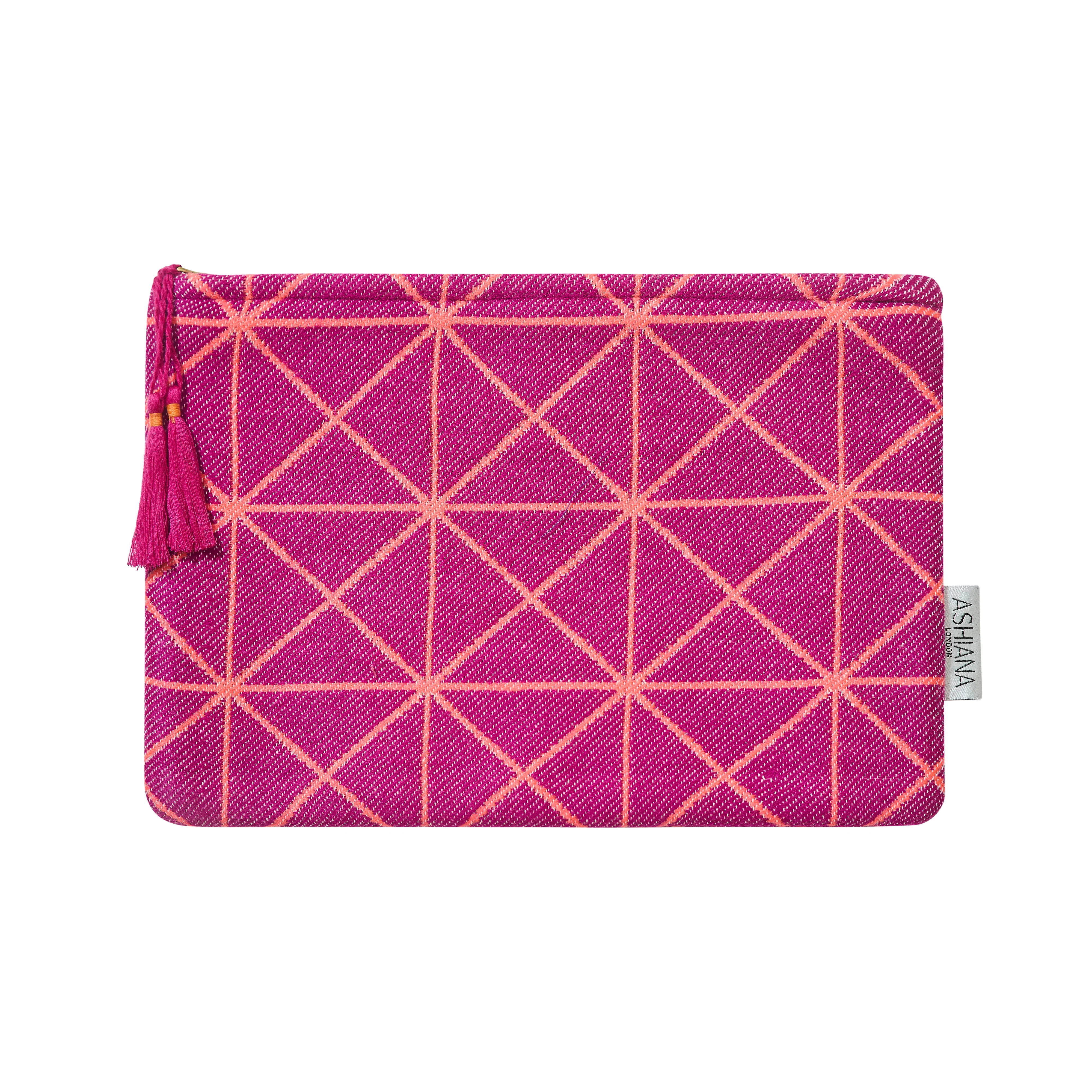 Purple Geometric Pouch
