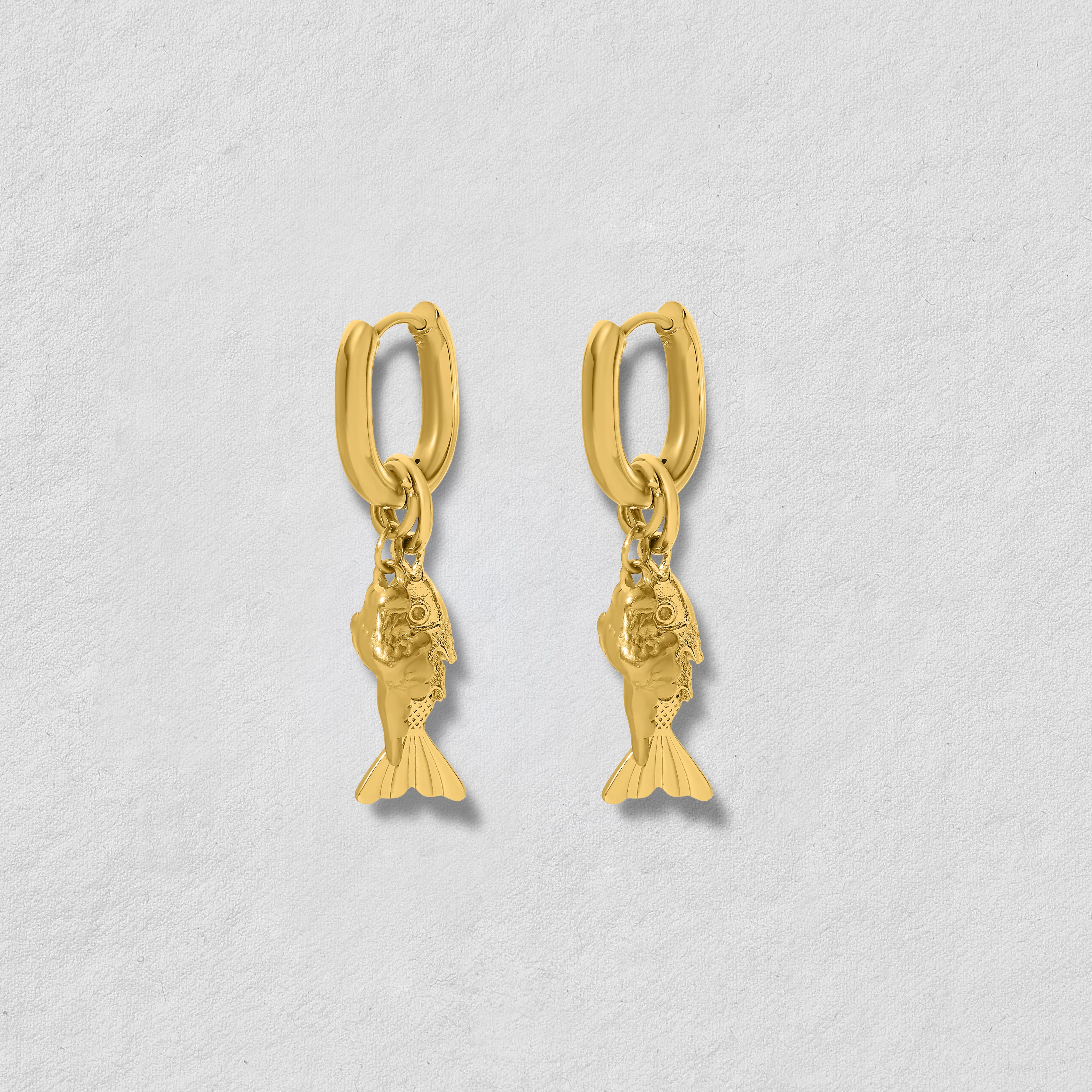 Reef Treasures Gold Fish Charm Earring