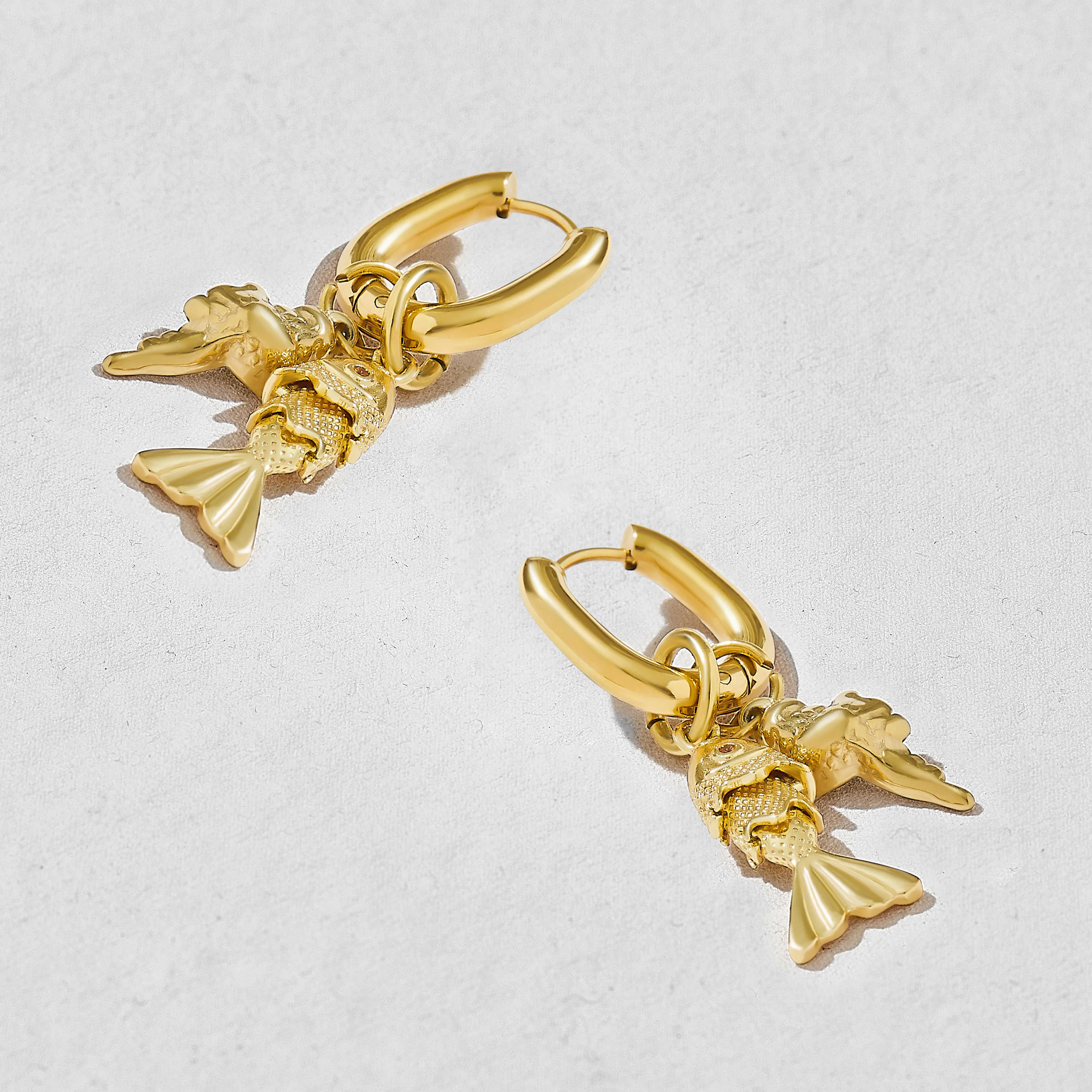 Reef Treasures Gold Fish Charm Earring - Image 2