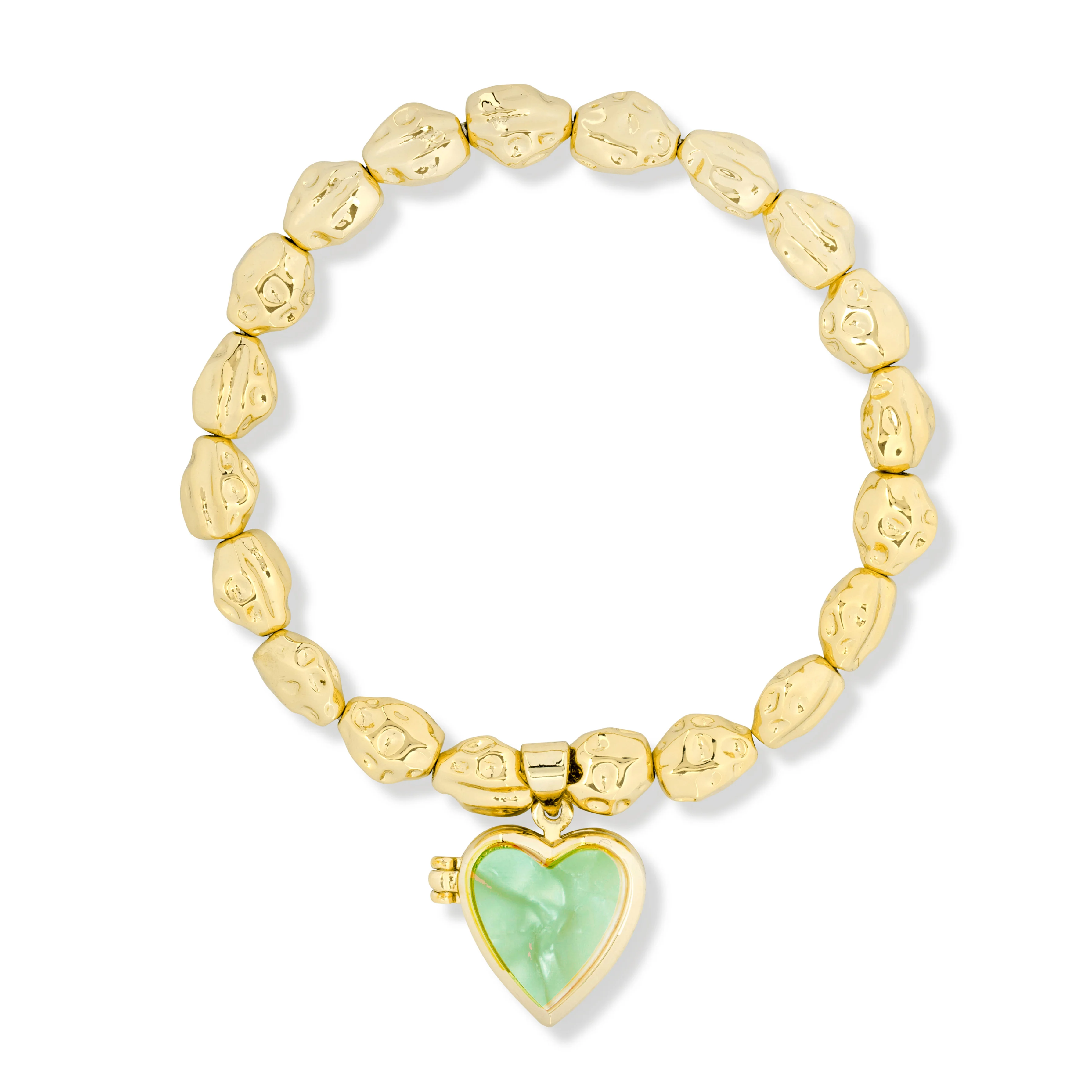 Roxy Aqua Heart Locket Bracelet