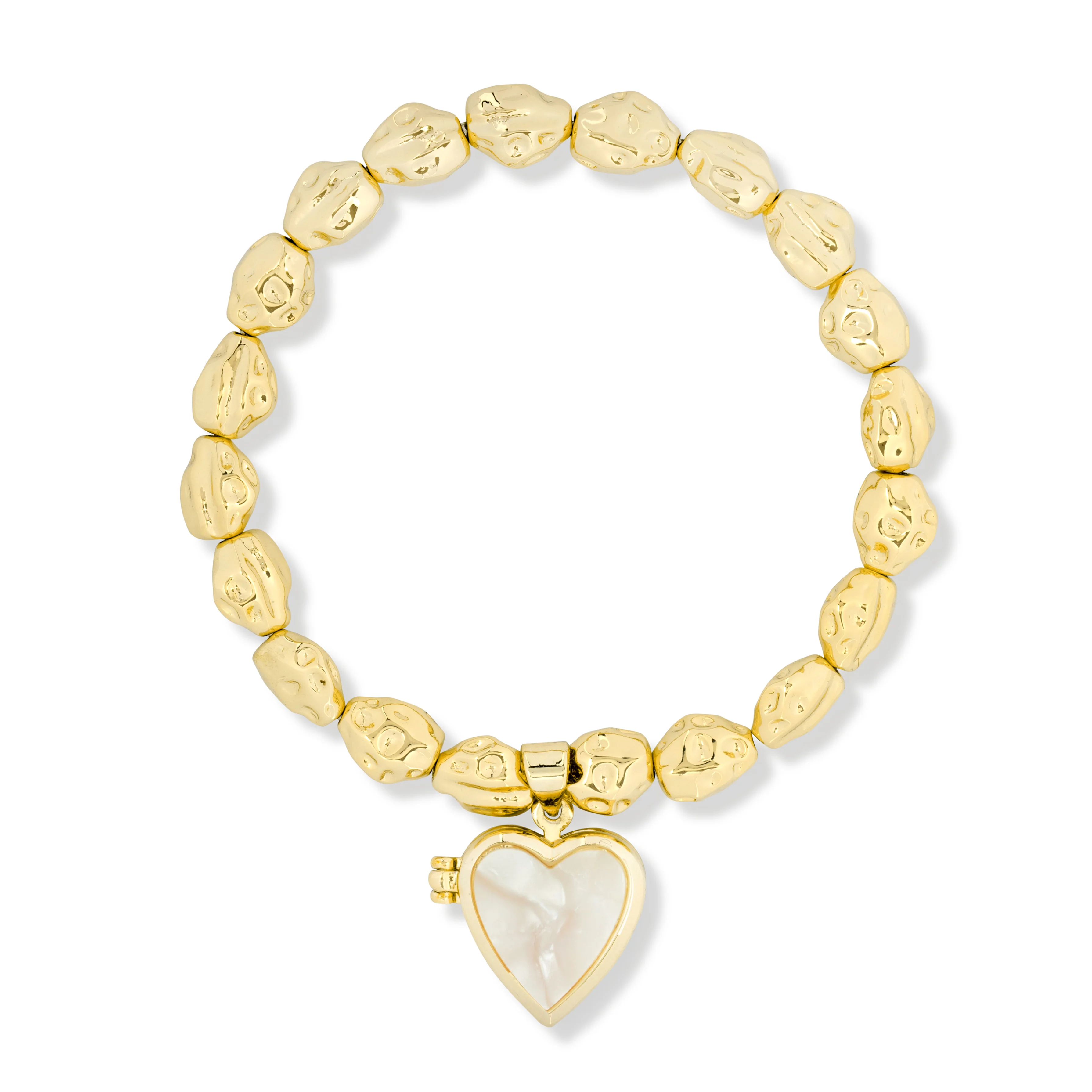 Roxy White Heart Locket Bracelet