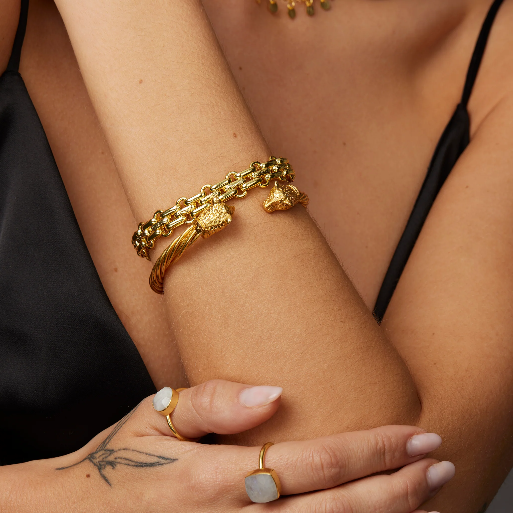 Saffron Gold Chain Bracelet - Image 2