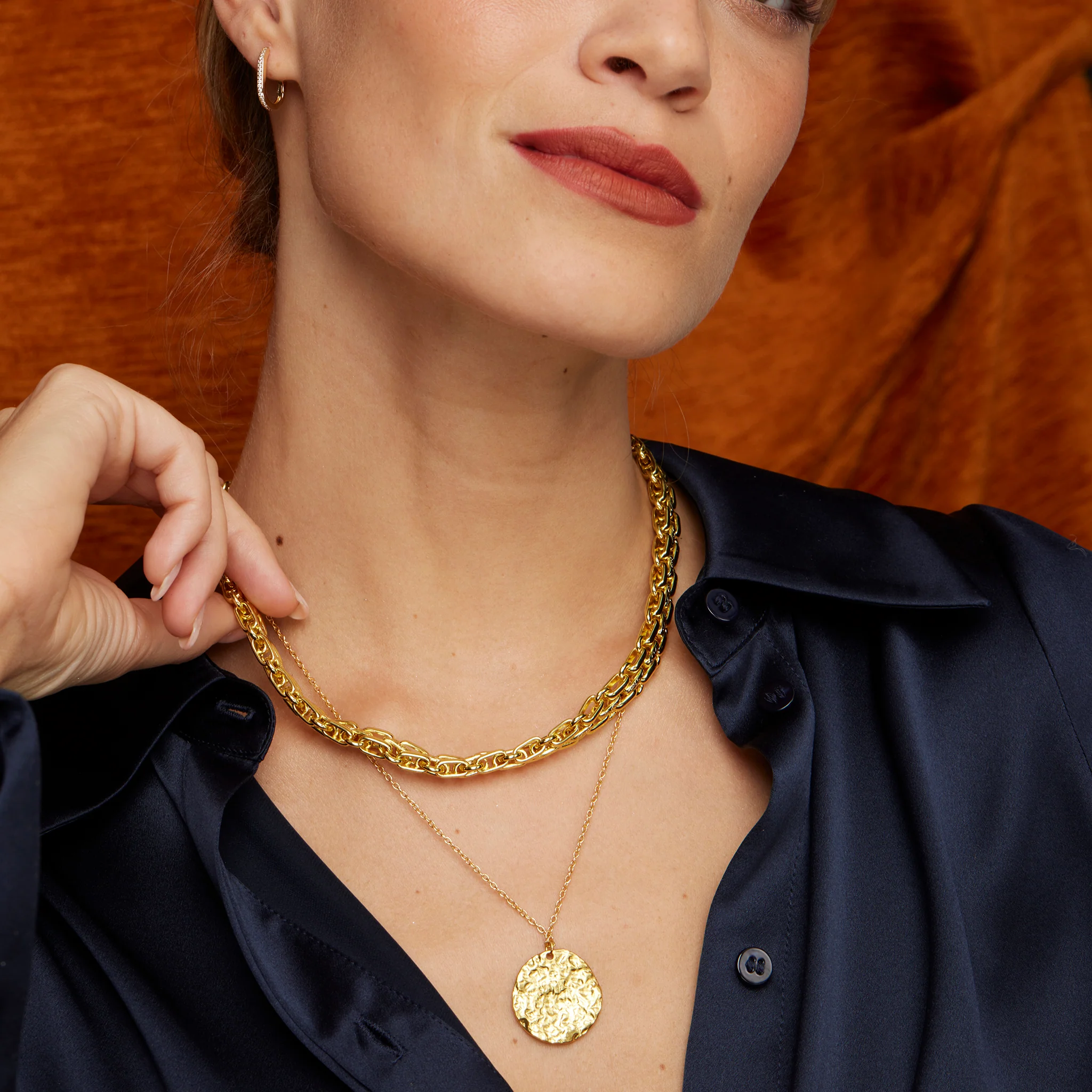 Saffron Gold Chain Necklace - Image 3