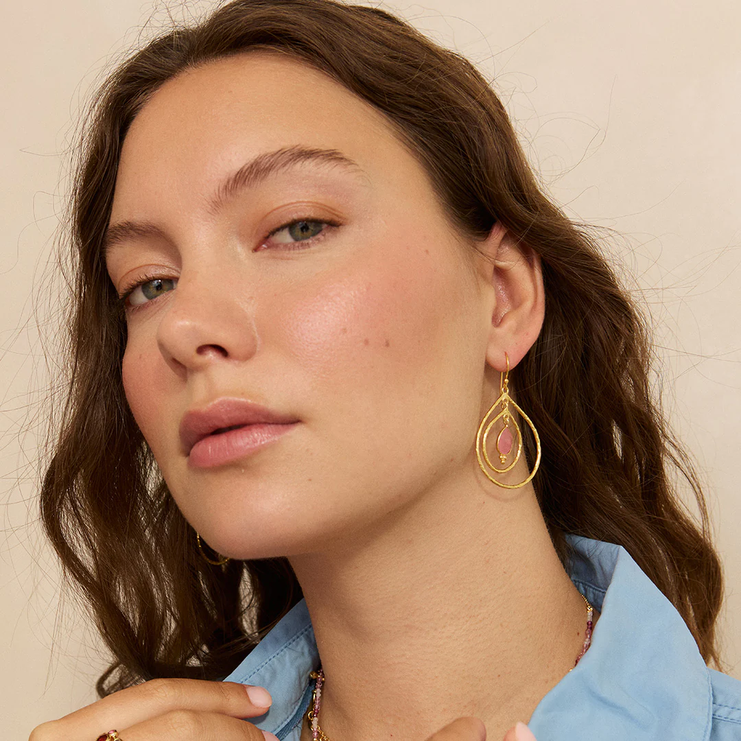 Saskia Earrings Pink - Image 2