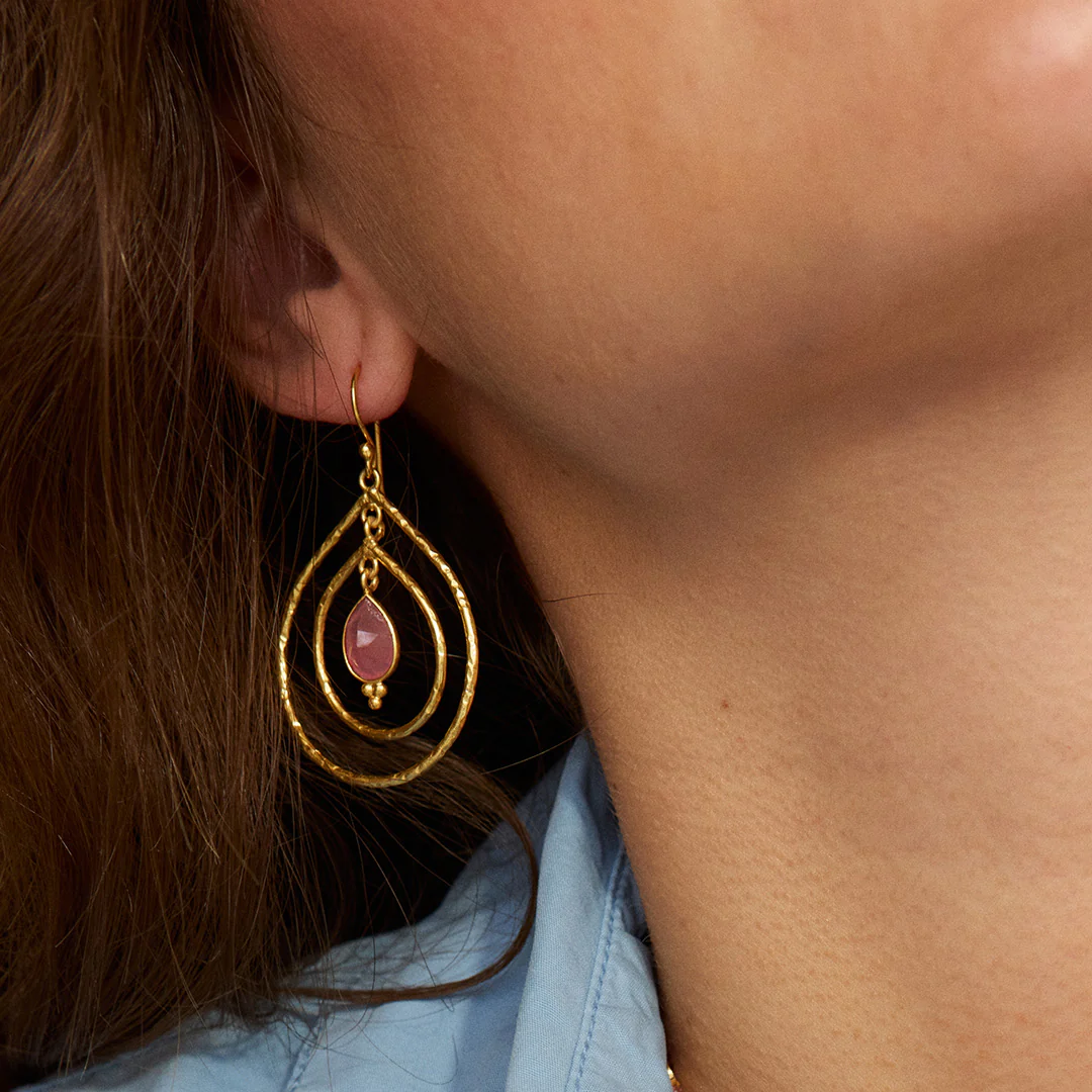 Saskia Earrings Pink - Image 3