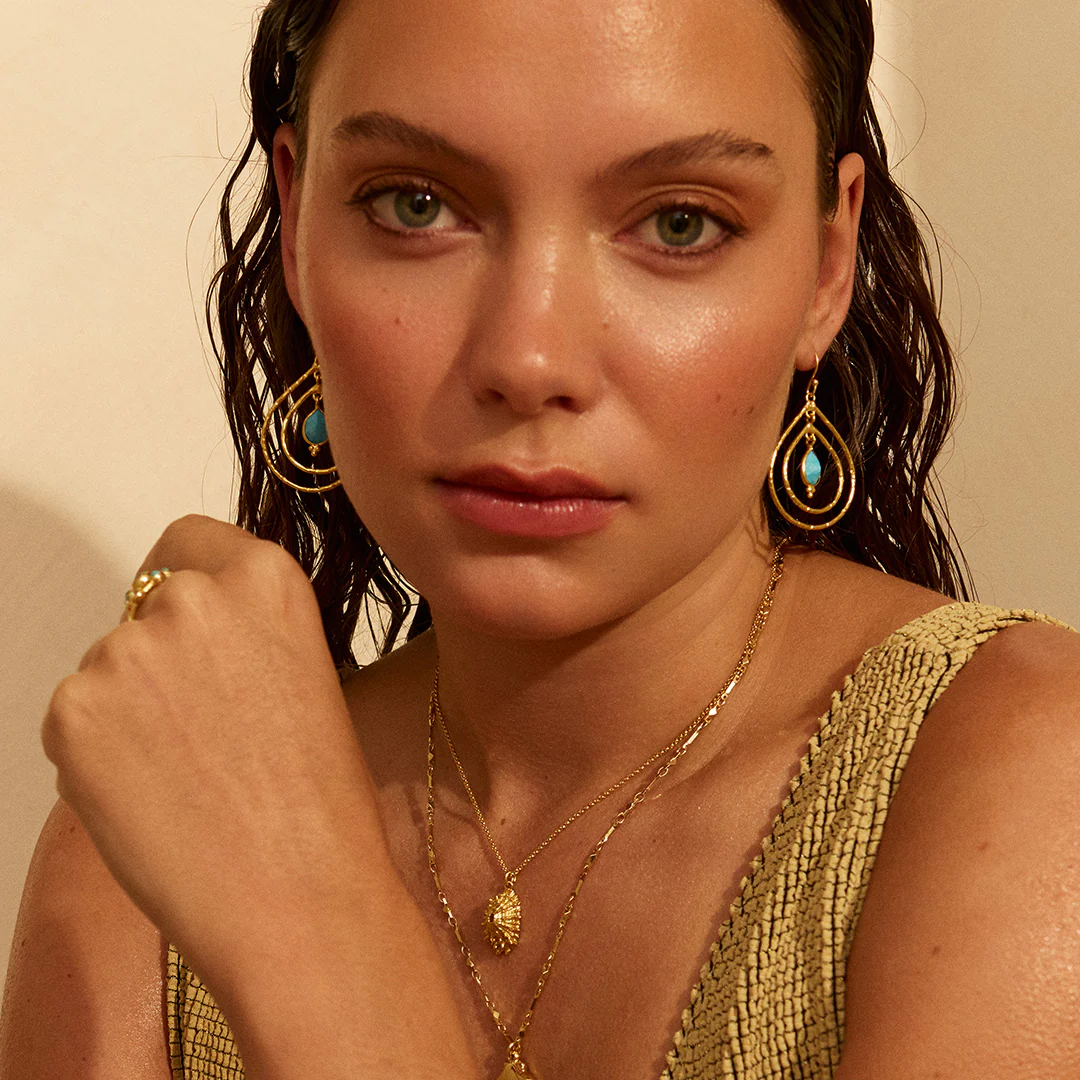 Saskia Earrings Turquoise - Image 3