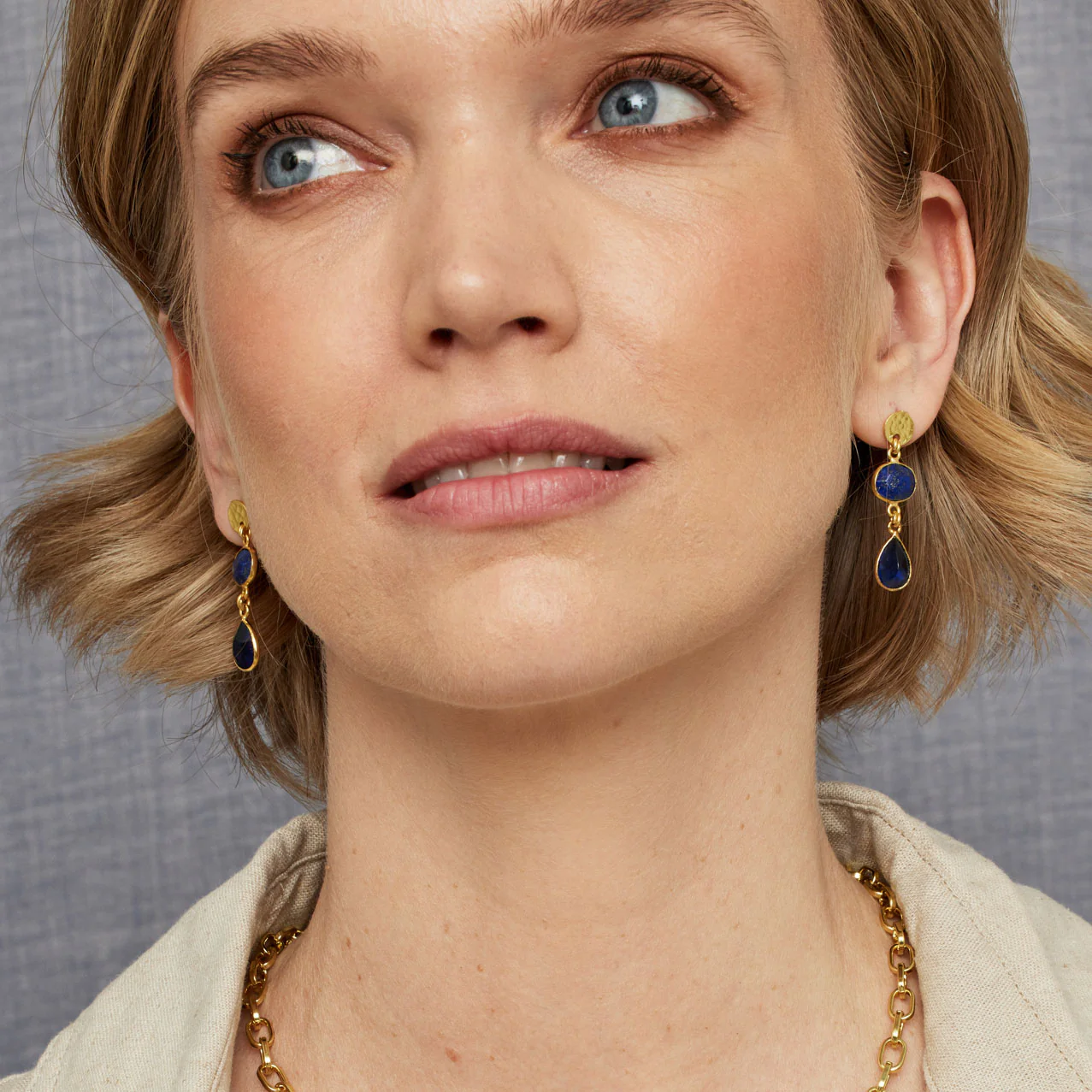 Sia Navy Earrings - Image 3