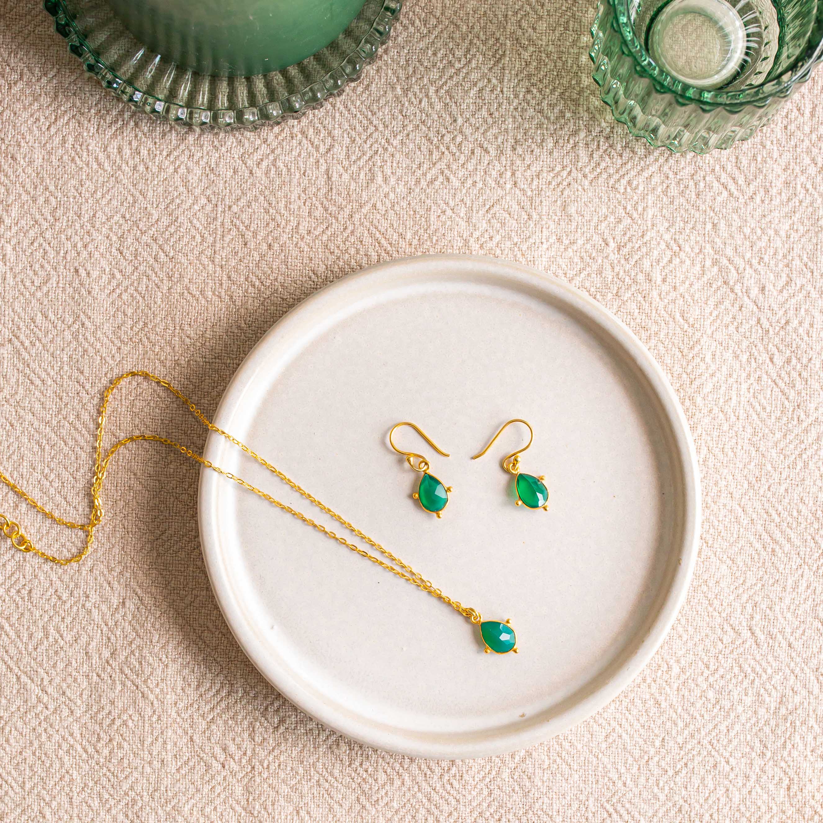 Snowdrop Green Onyx Necklace - Image 3