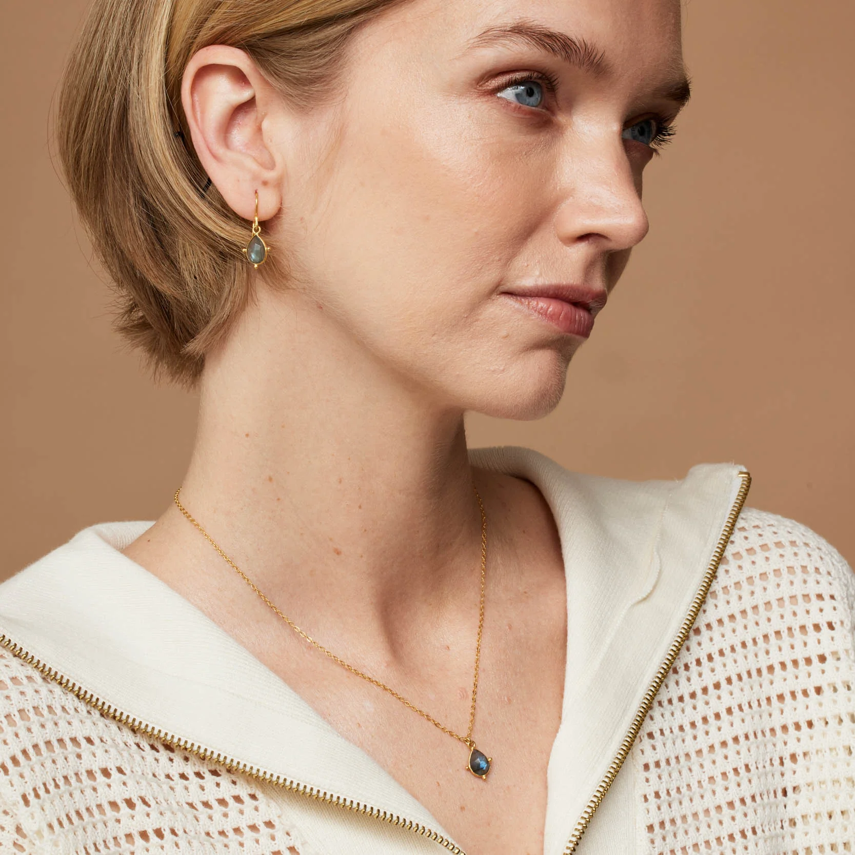 Snowdrop Labradorite Earrings - Image 3