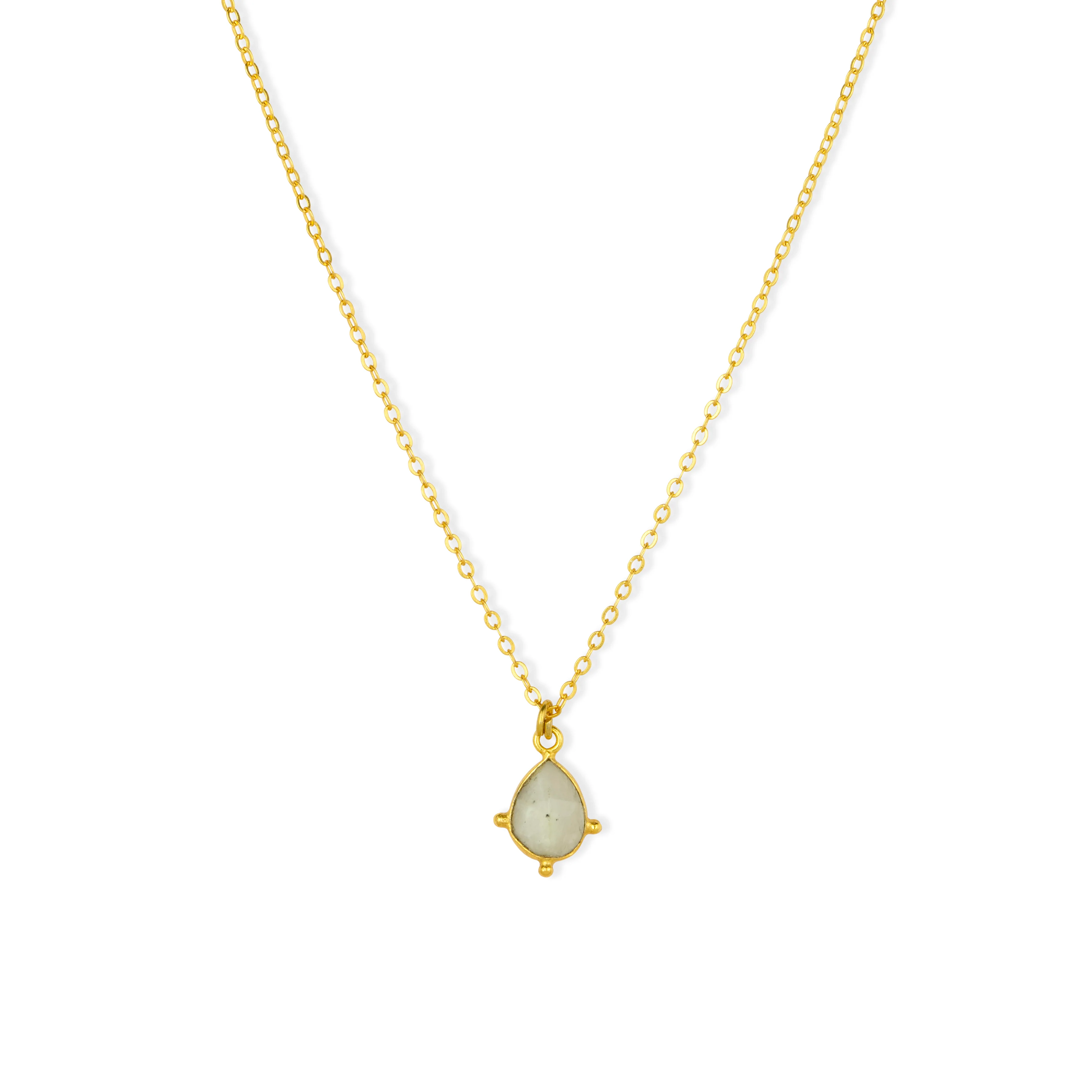Snowdrop White Moonstone Necklace