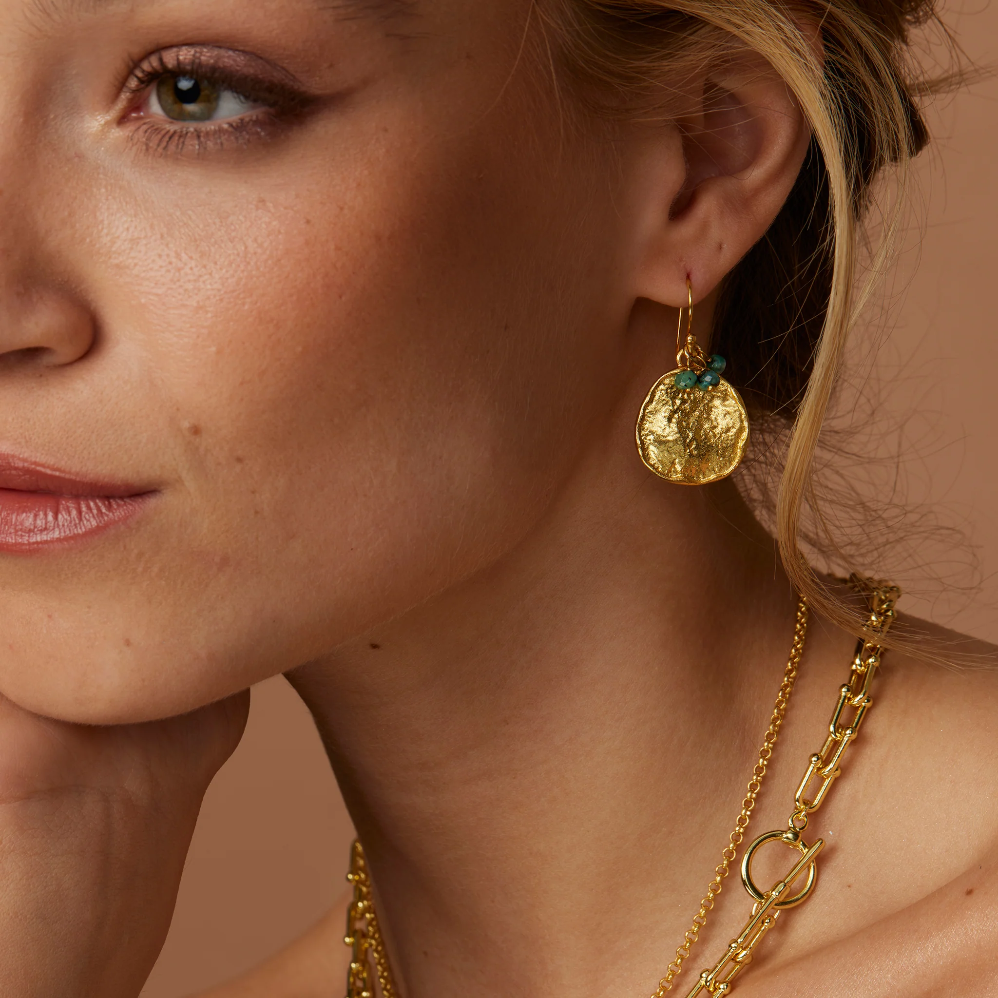 Solange Green Agate Earrings - Image 3