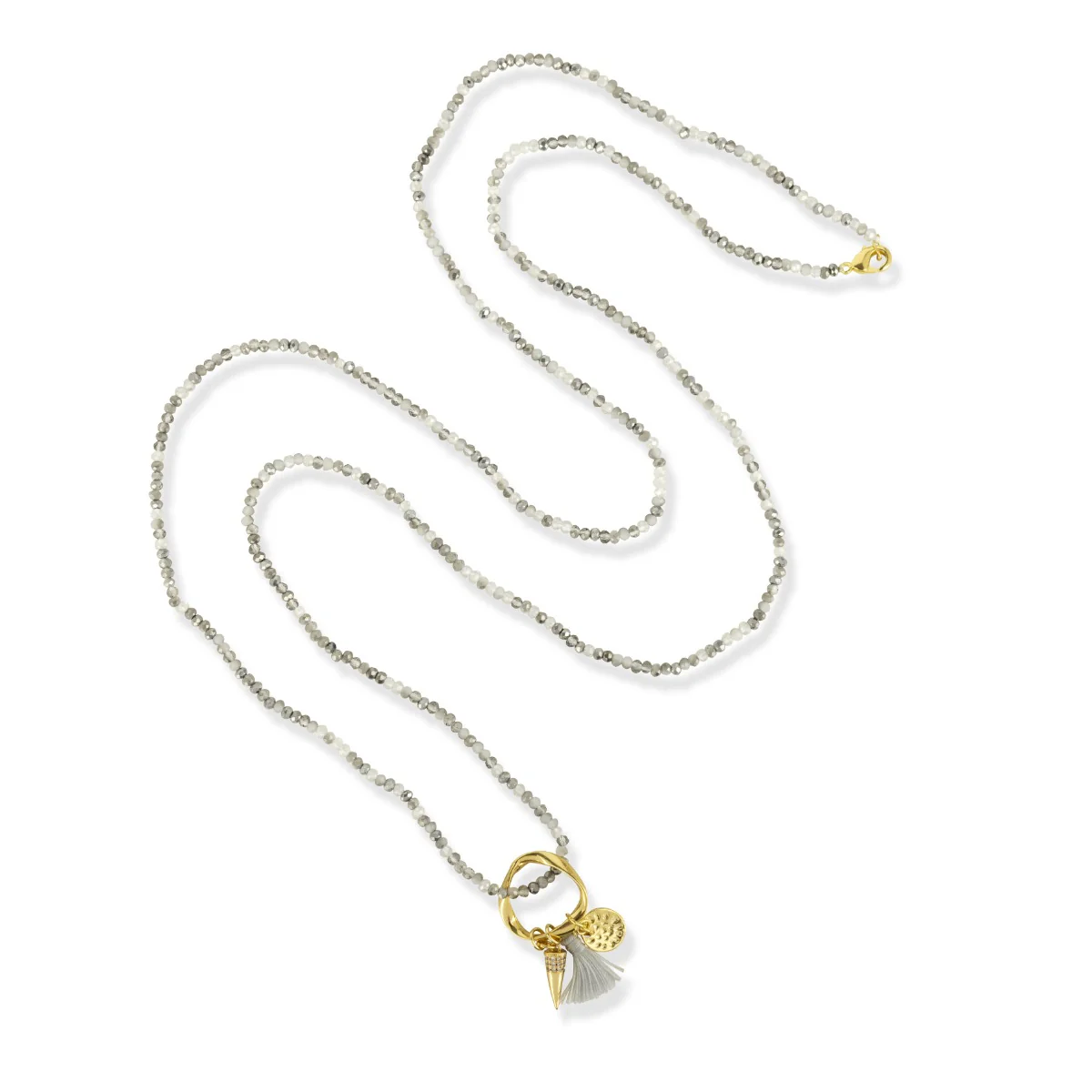 Spark Necklace Grey Crystal - Image 3