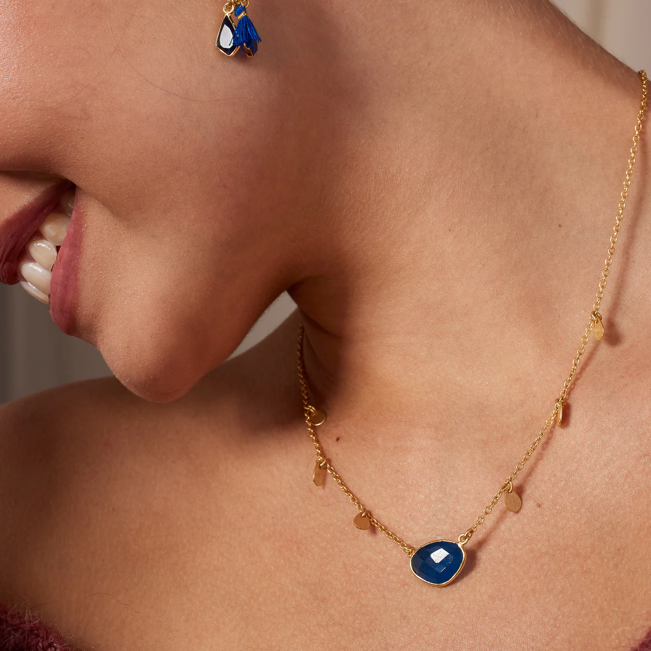Summer Necklace Blue Jade - Image 2