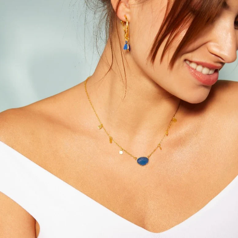 Summer Necklace Blue Jade - Image 4