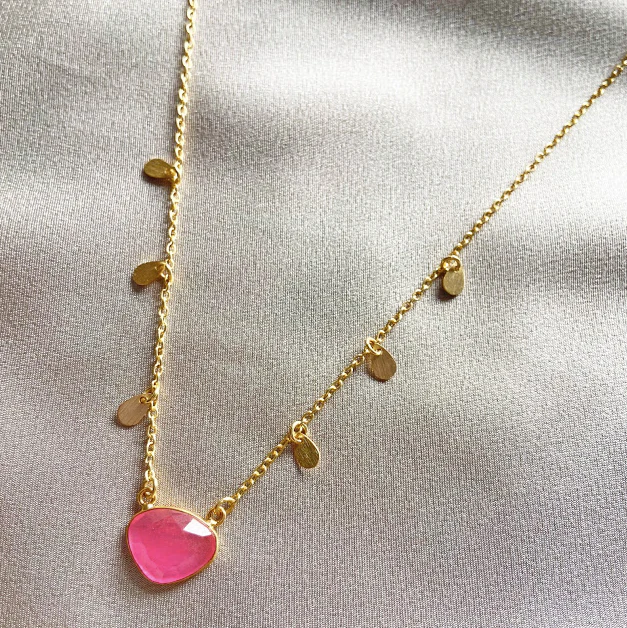 Summer Necklace Pink Jade - Image 5